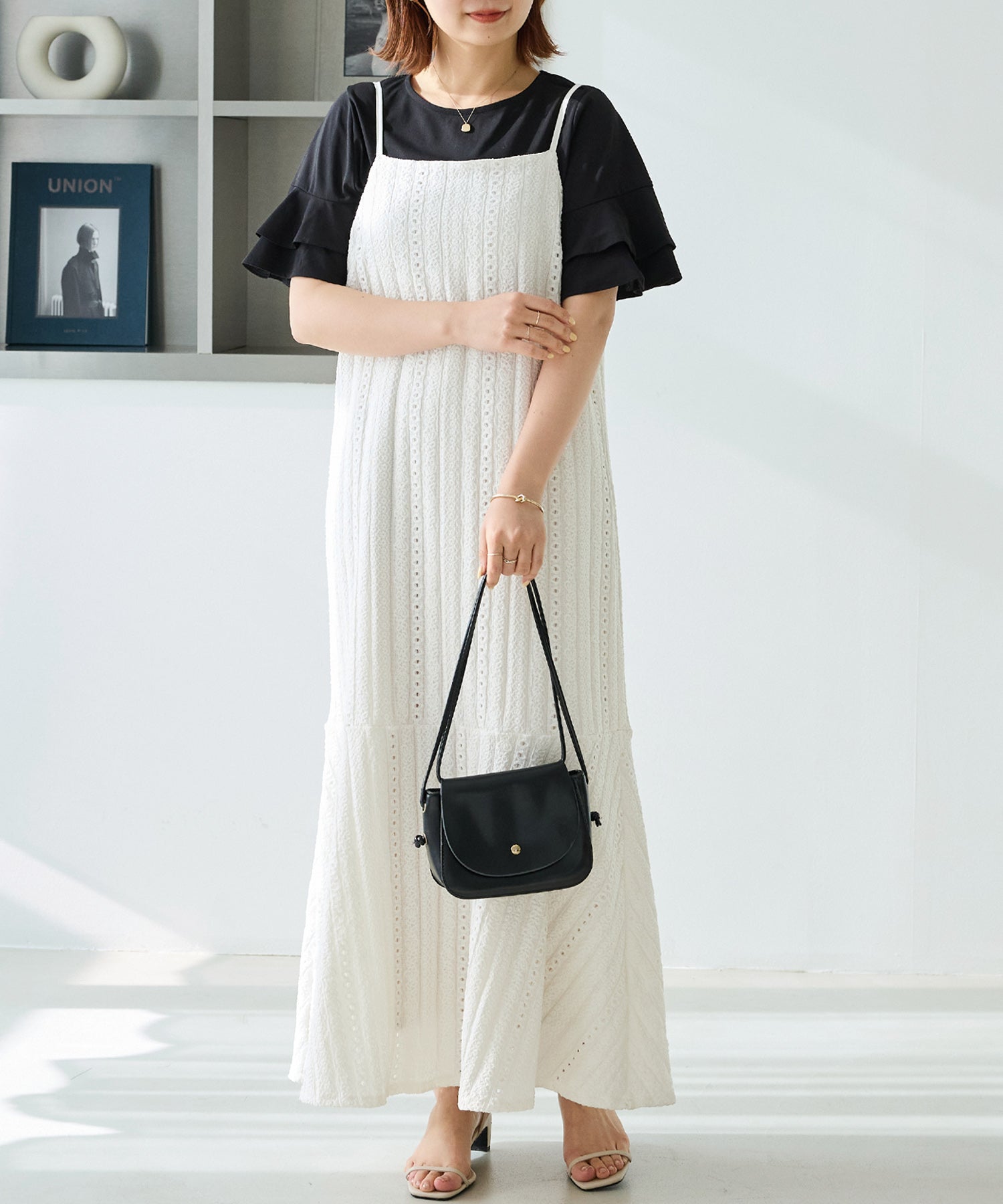 カットレースキャミワンピース