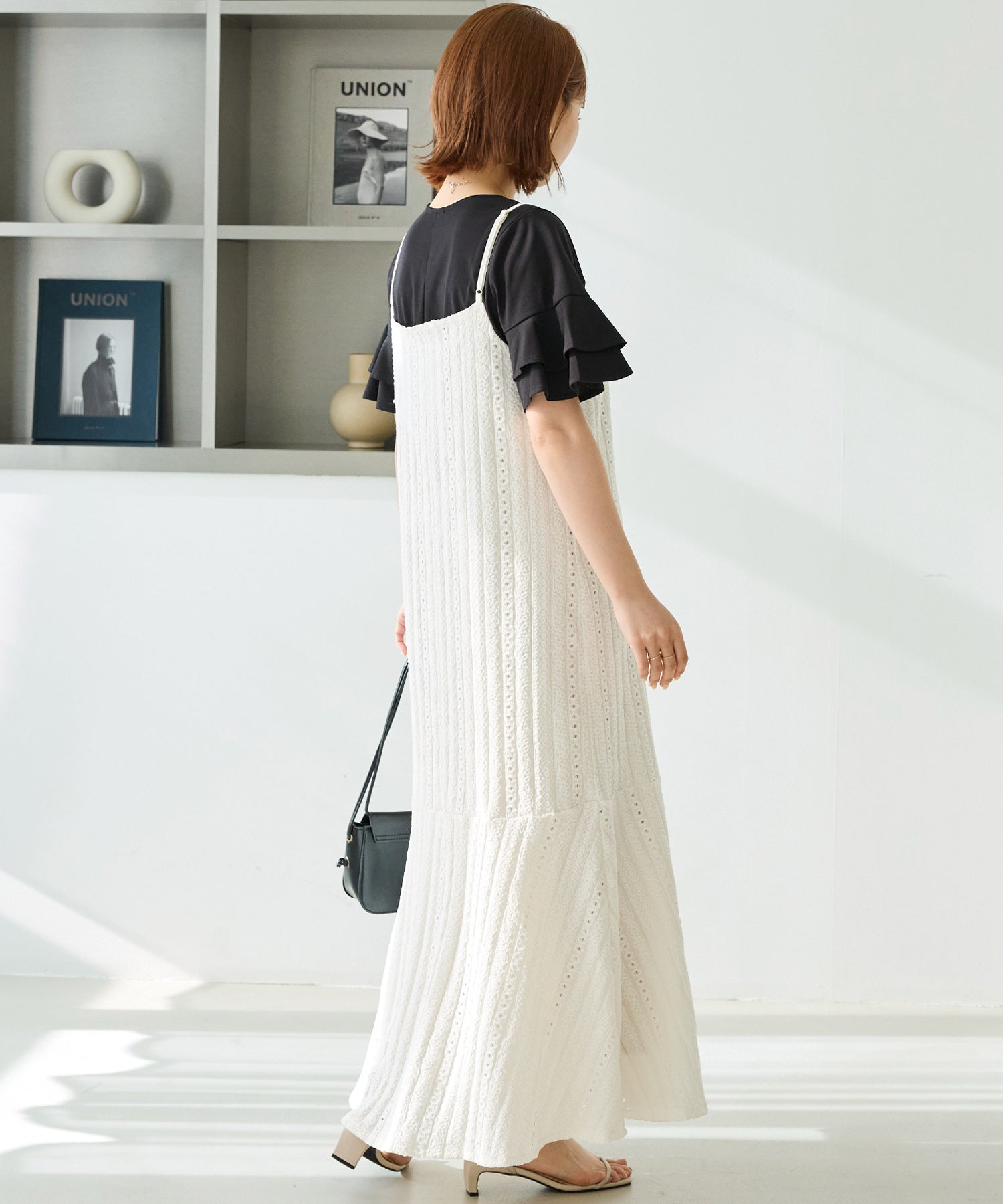 カットレースキャミワンピース