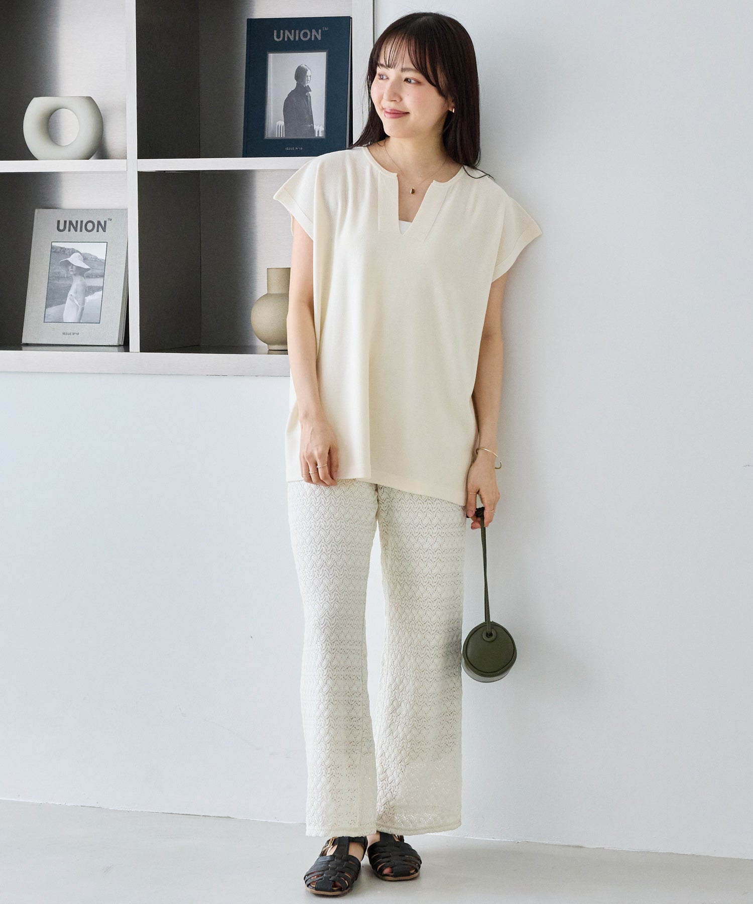 【洗える】スキッパーポンチョプルオーバー