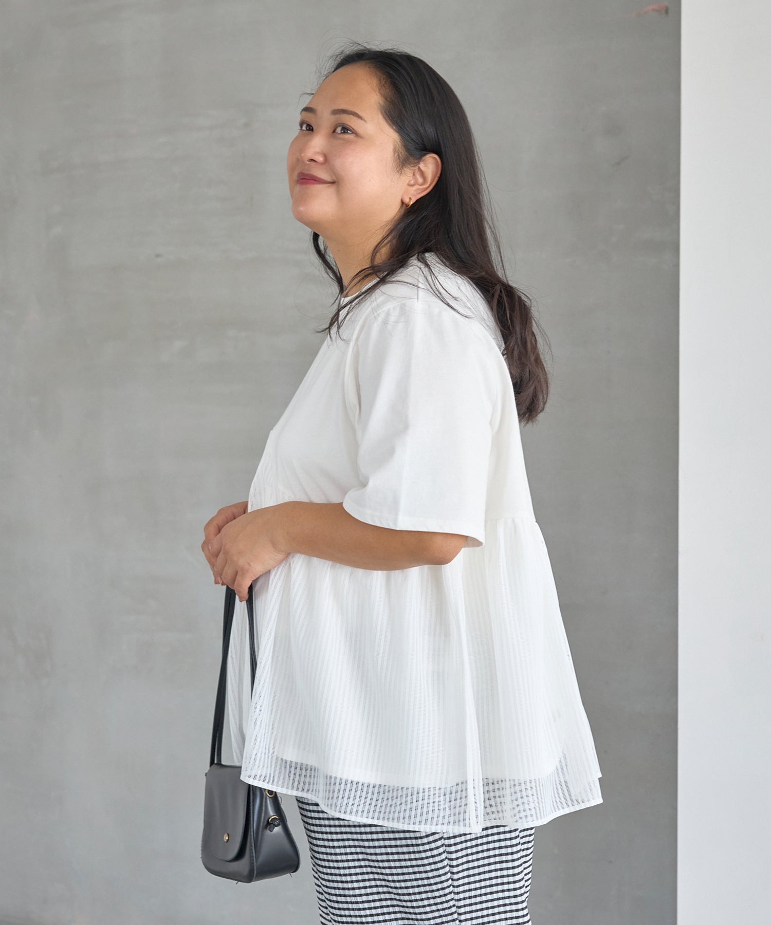 オフホワイト　model:161cm 着用サイズ:3L