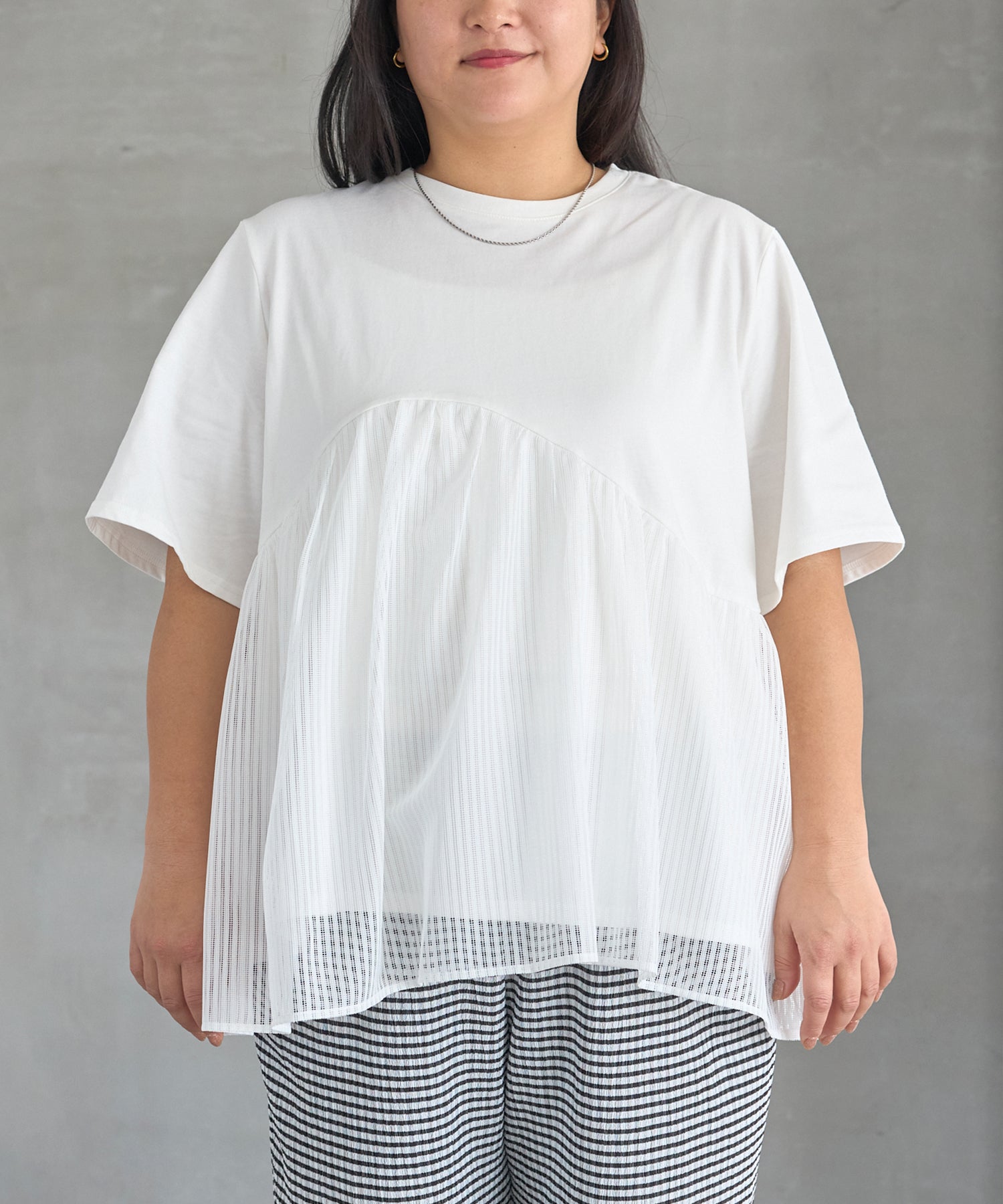 フロント　model:161cm 着用サイズ:3L