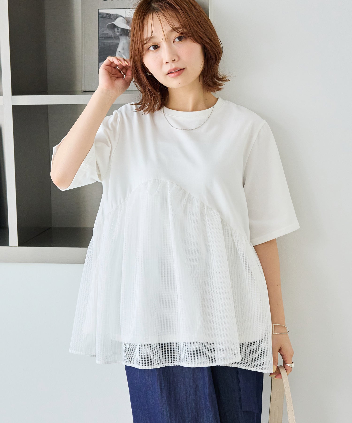 オフホワイト　model:156cm 着用サイズ:M