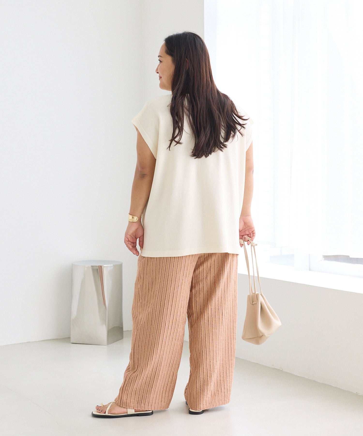 オレンジ　model:161cm 着用サイズ:3L