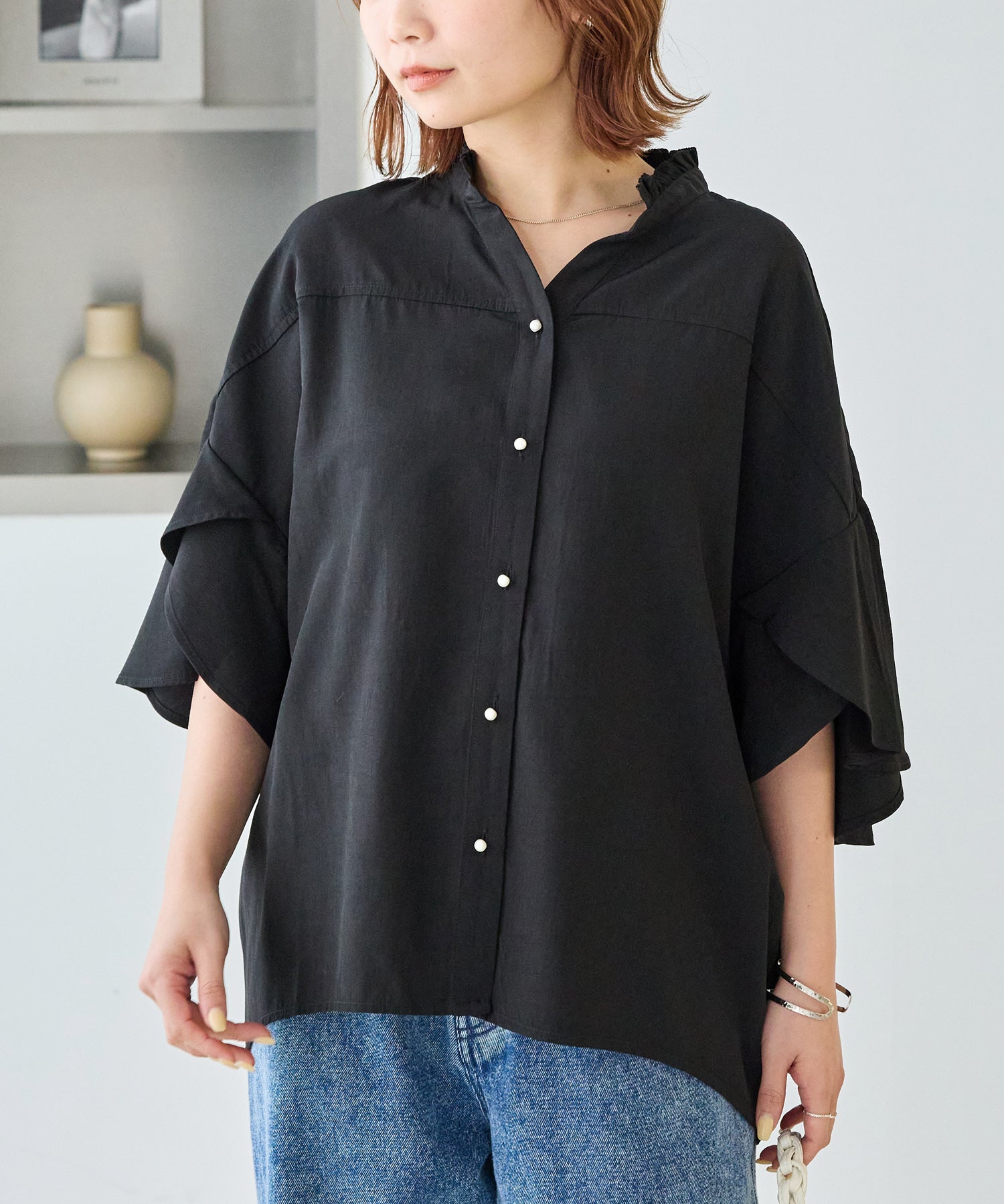 ブラック　model:156cm 着用サイズ:M