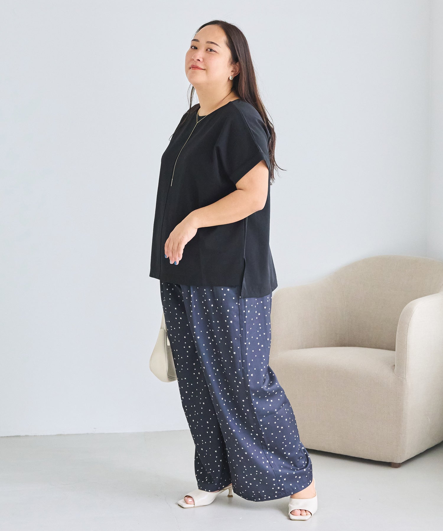 ブラック　model:161cm 着用サイズ:3L