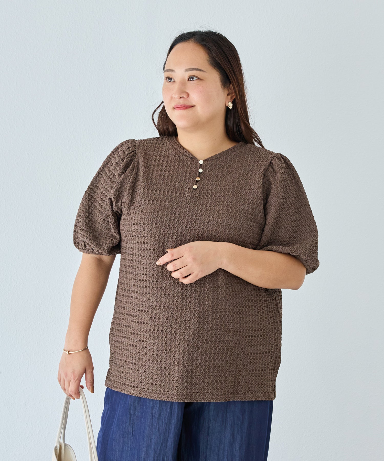 ブラウン　model:161cm 着用サイズ:3L