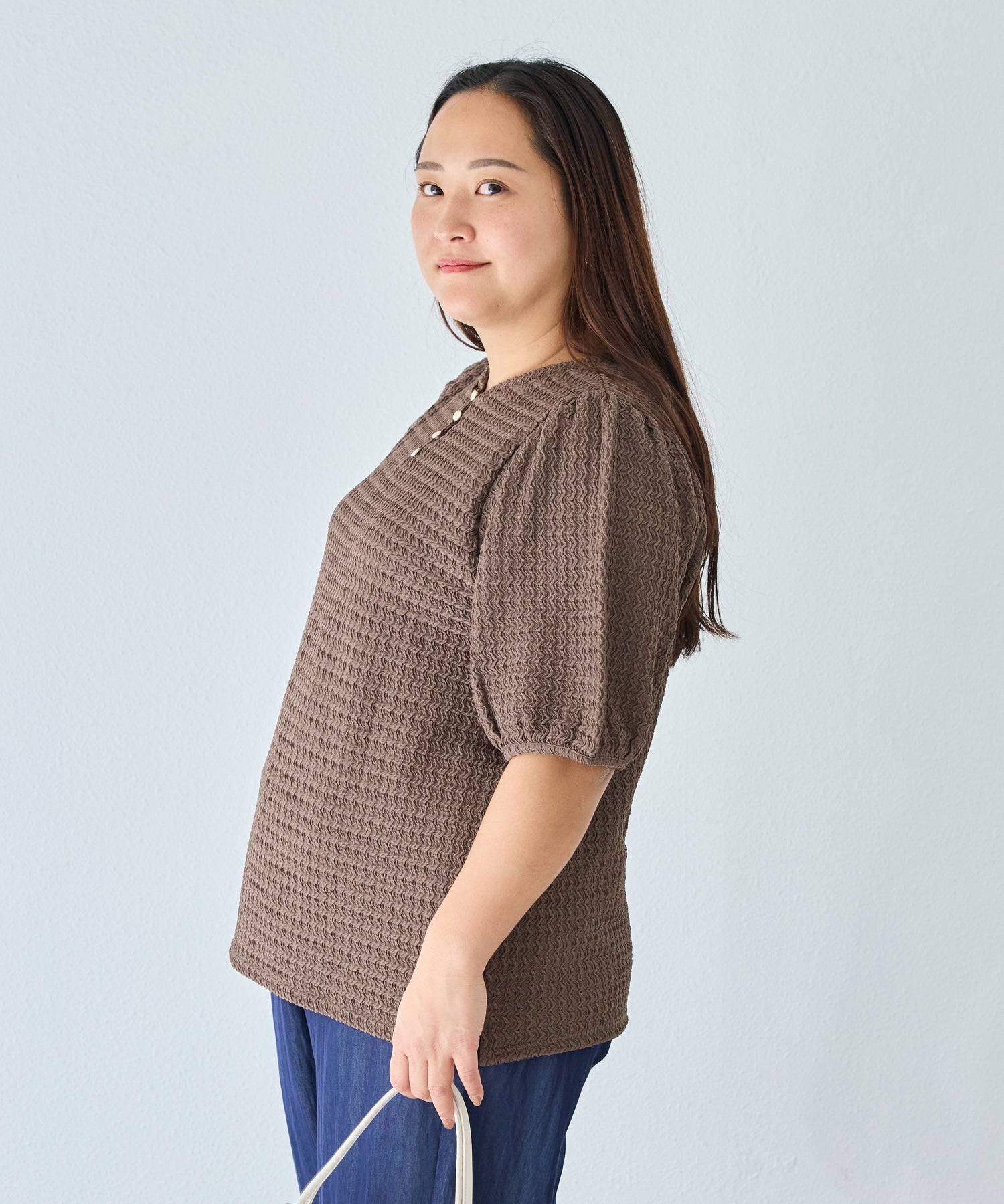 ブラウン　model:161cm 着用サイズ:3L