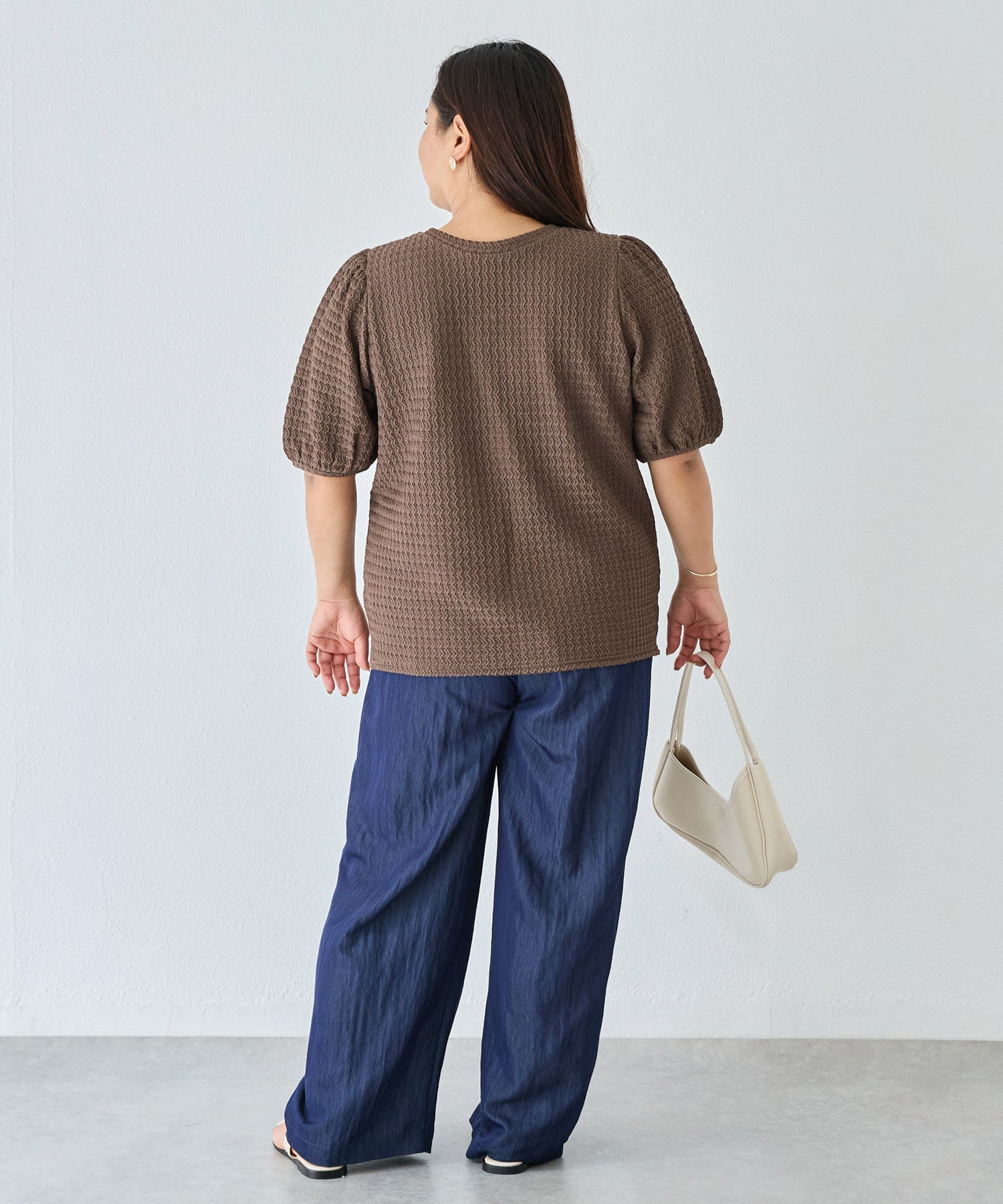 ブラウン　model:161cm 着用サイズ:3L