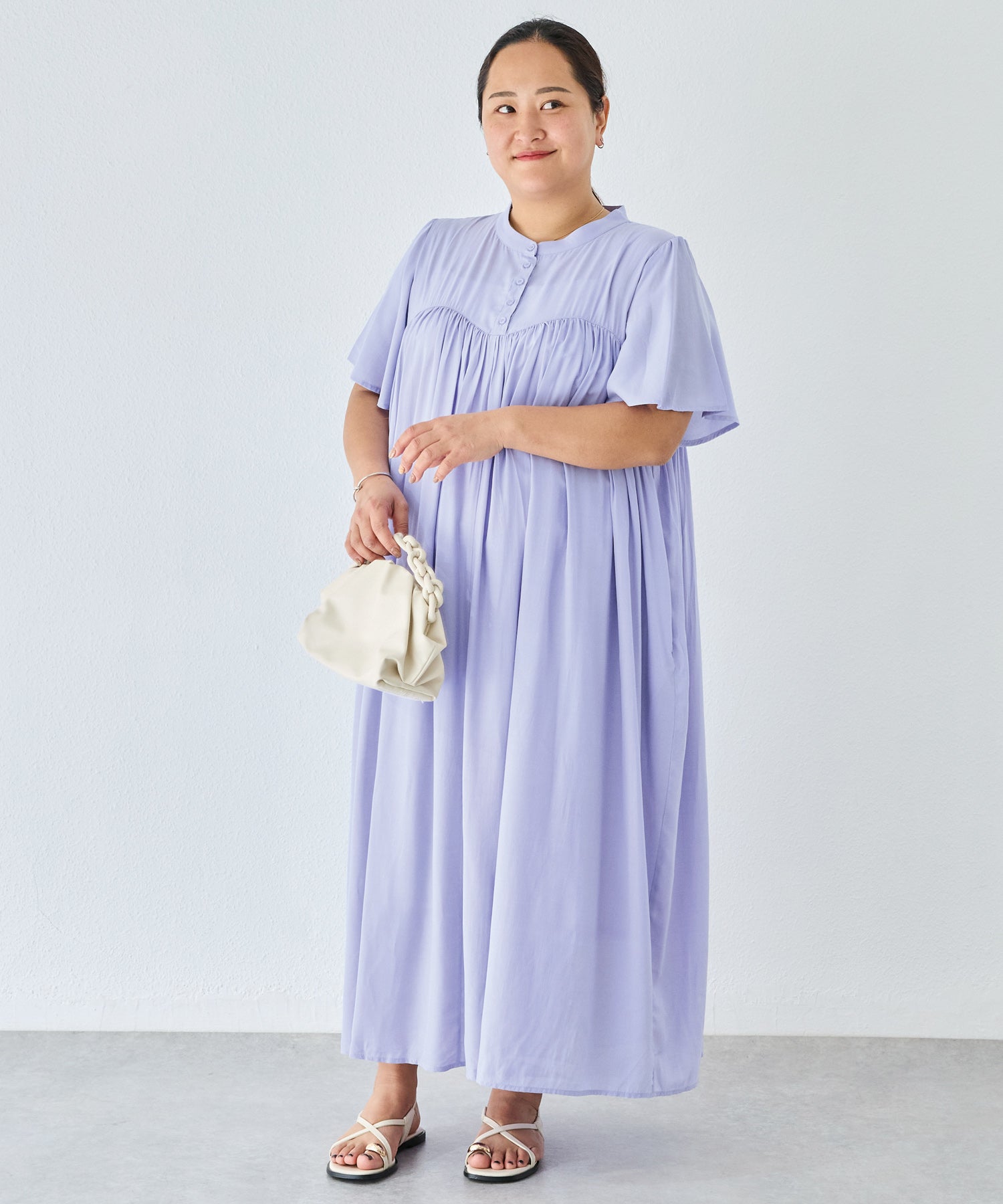 ラベンダー　model:161cm 着用サイズ:3L