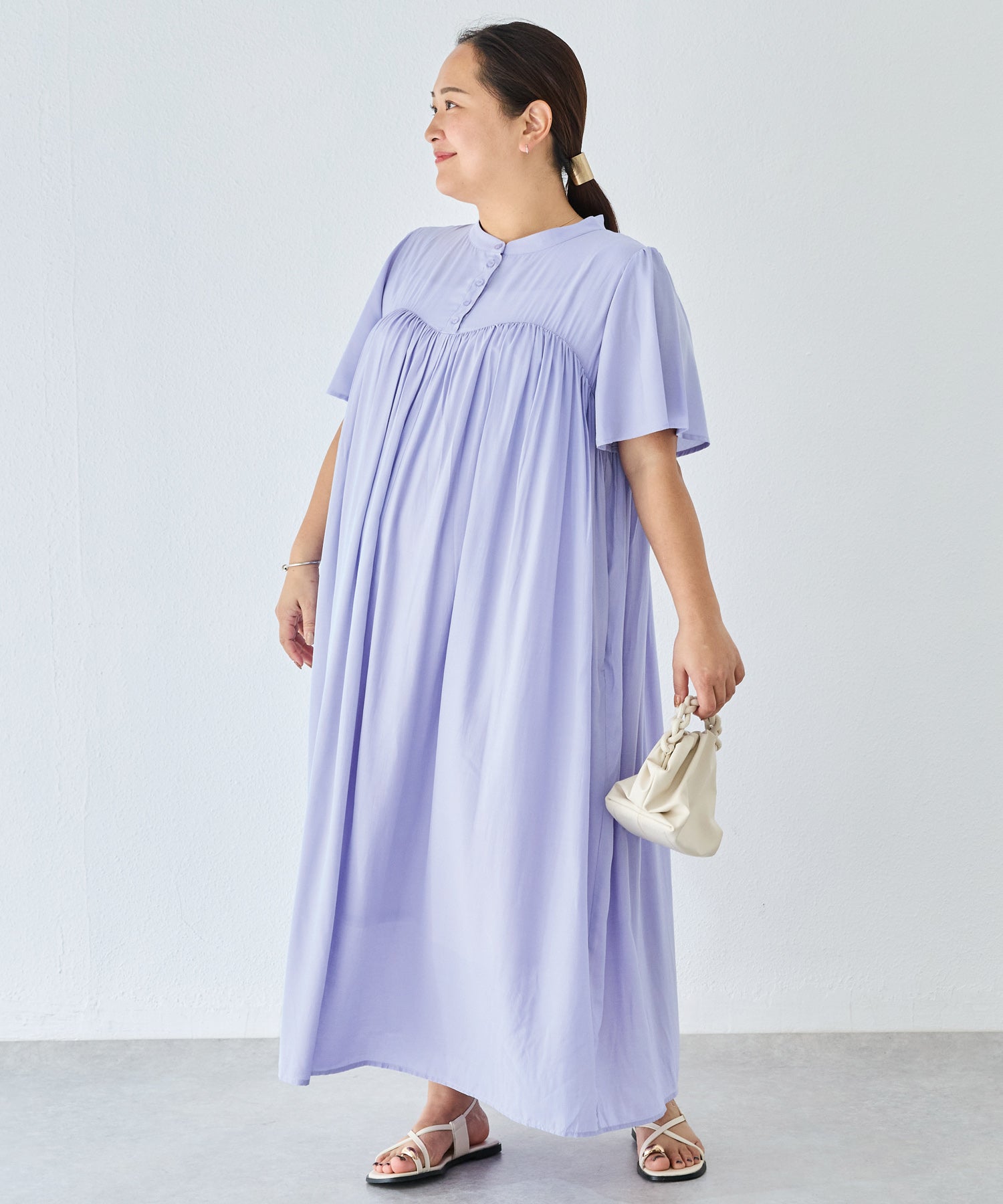 ラベンダー　model:161cm 着用サイズ:3L
