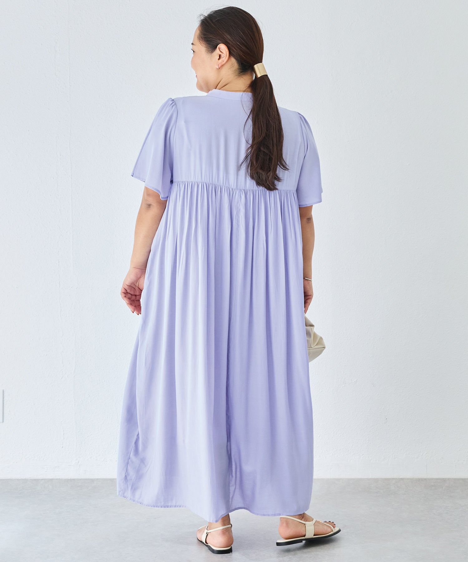 ラベンダー　model:161cm 着用サイズ:3L