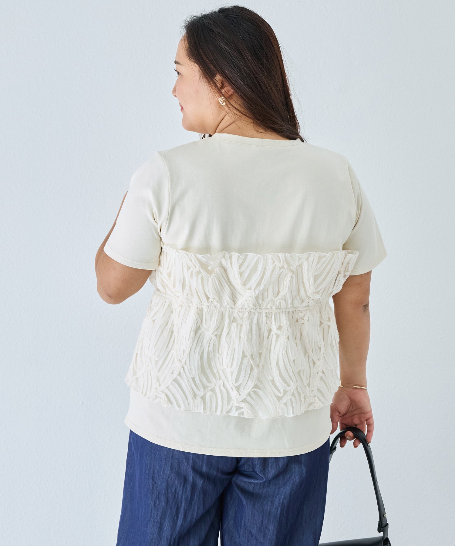 オフホワイト　model:161cm 着用サイズ:3L