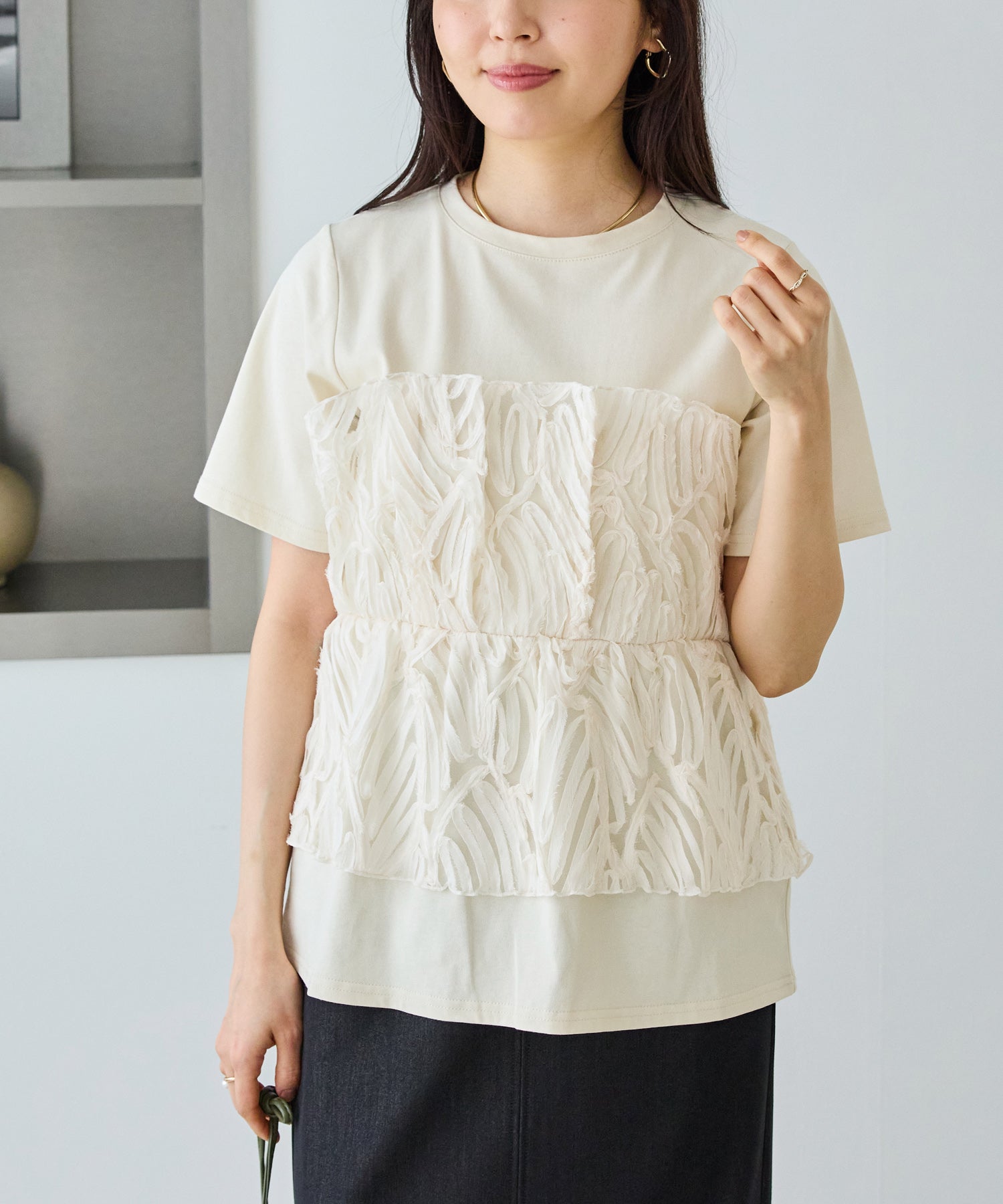 オフホワイト　model:163cm 着用サイズ:M