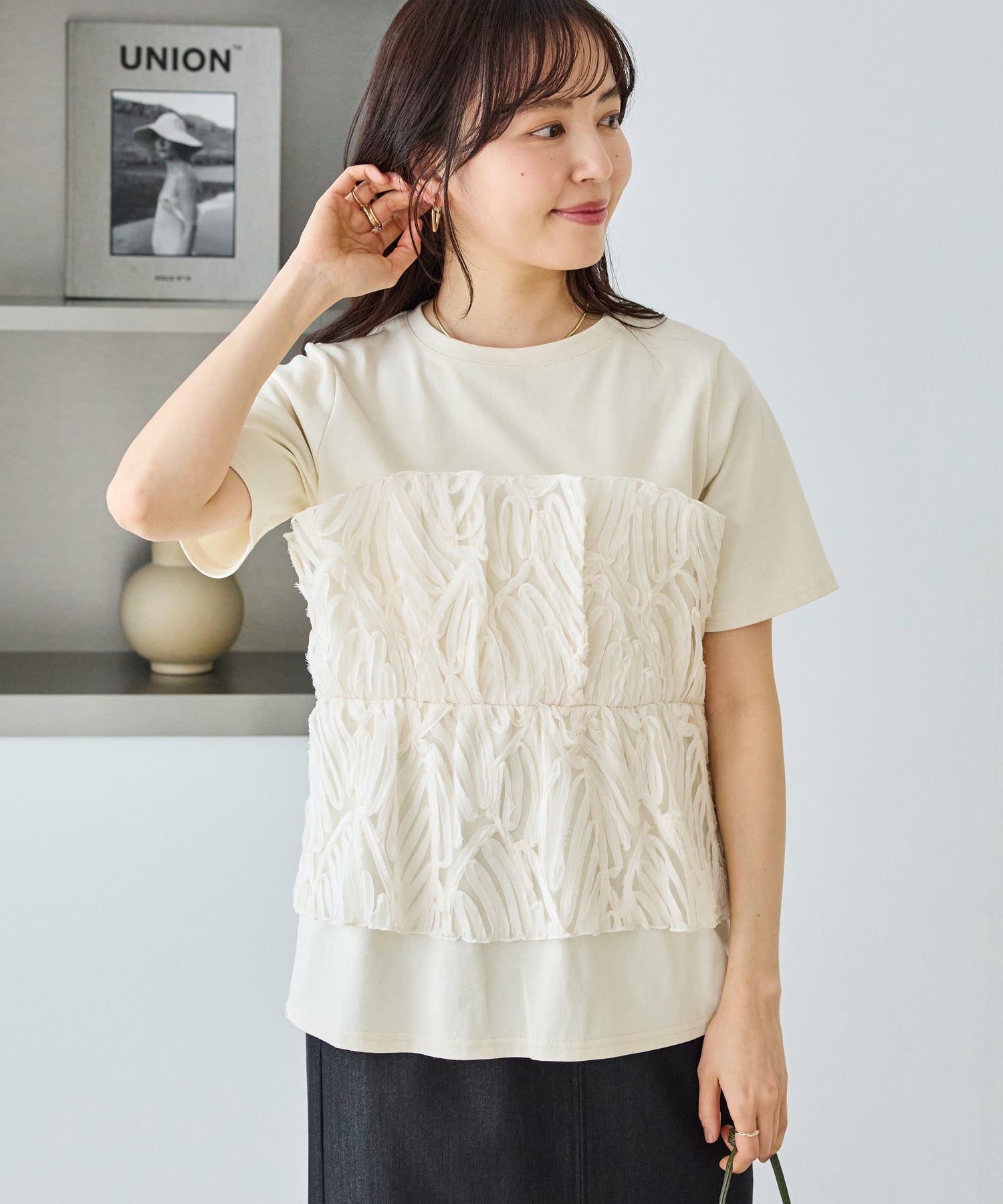 オフホワイト　model:163cm 着用サイズ:M