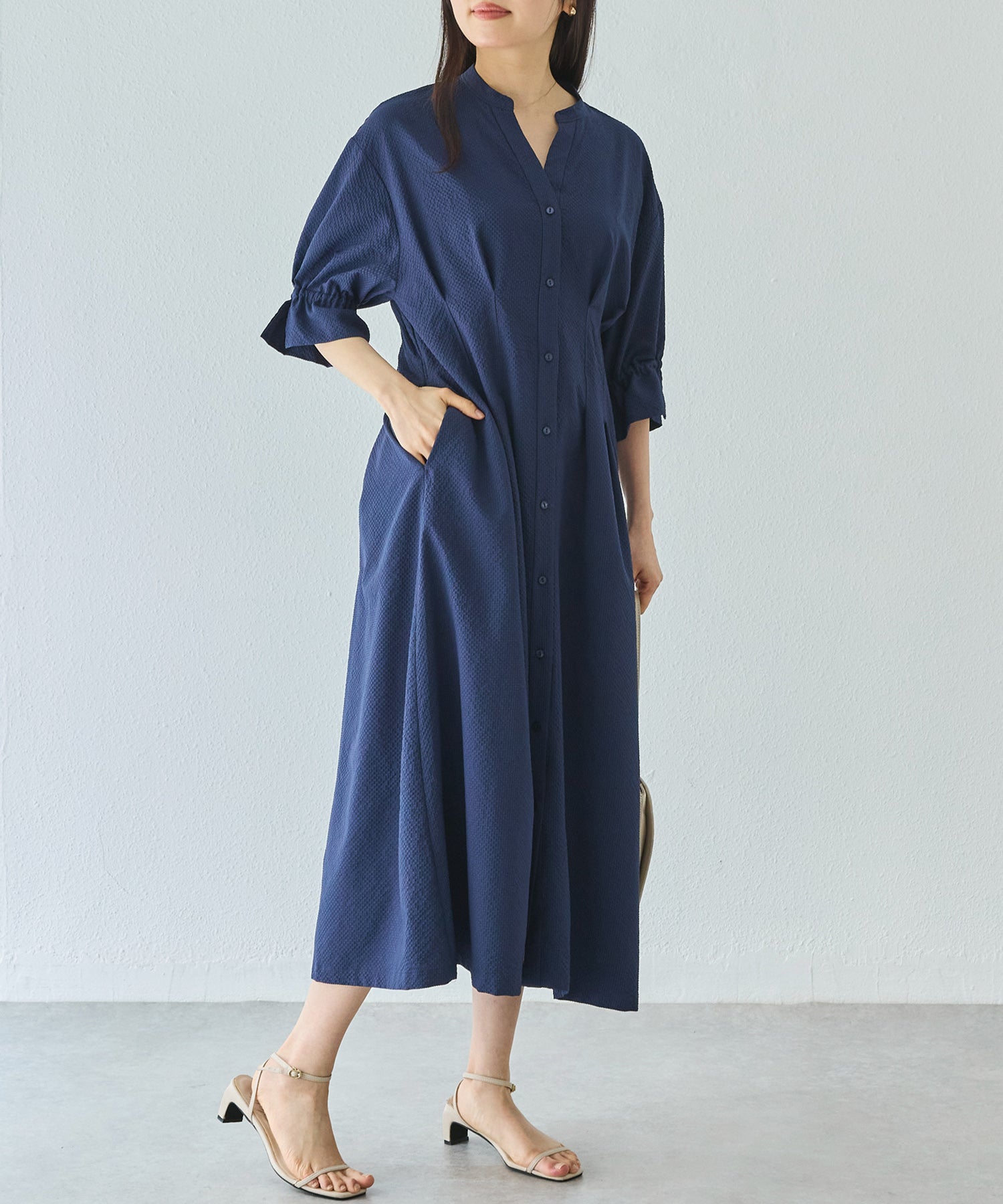 ネイビー　model:163cm 着用サイズ:M