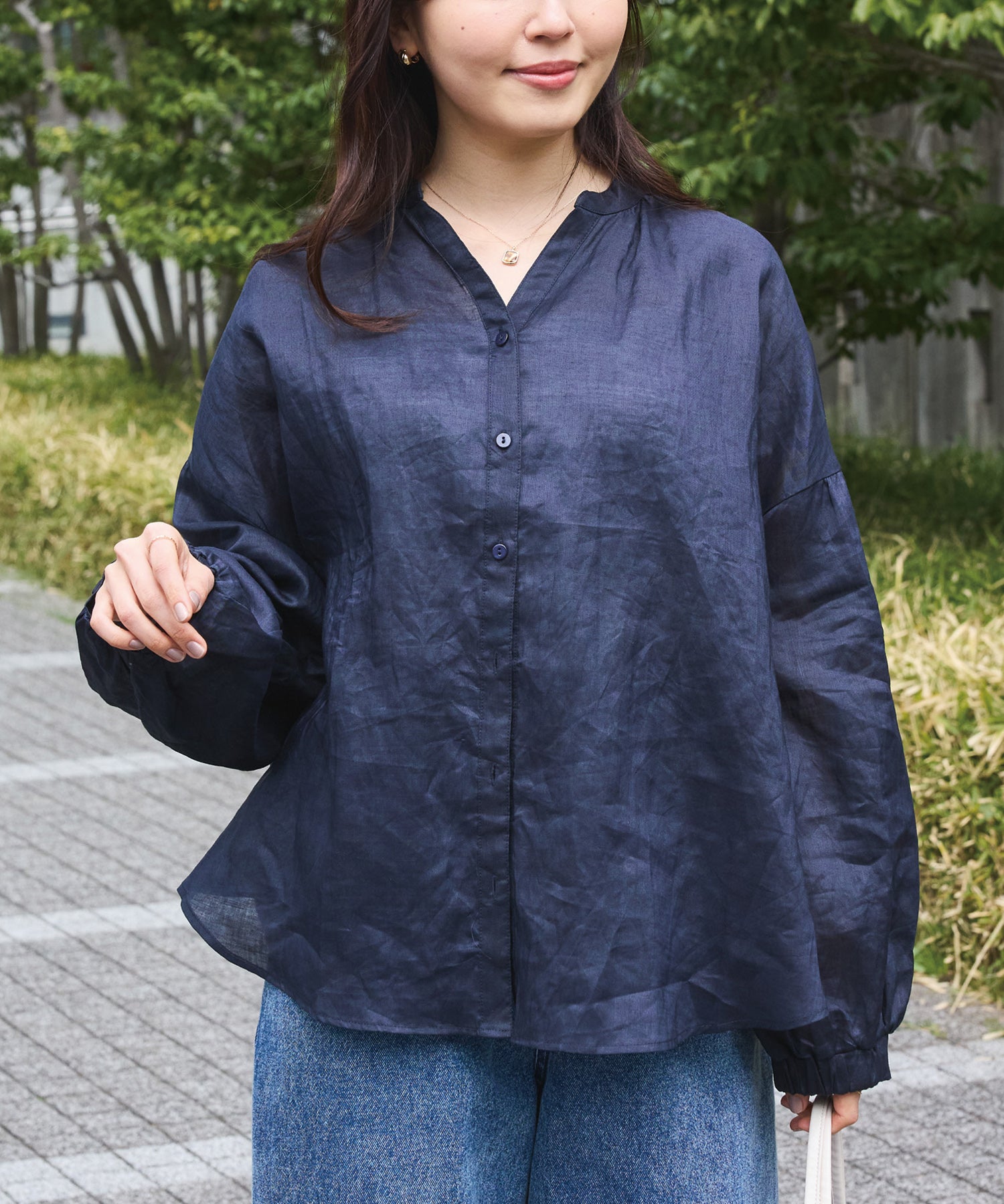 ネイビー　model:163cm 着用サイズ:M