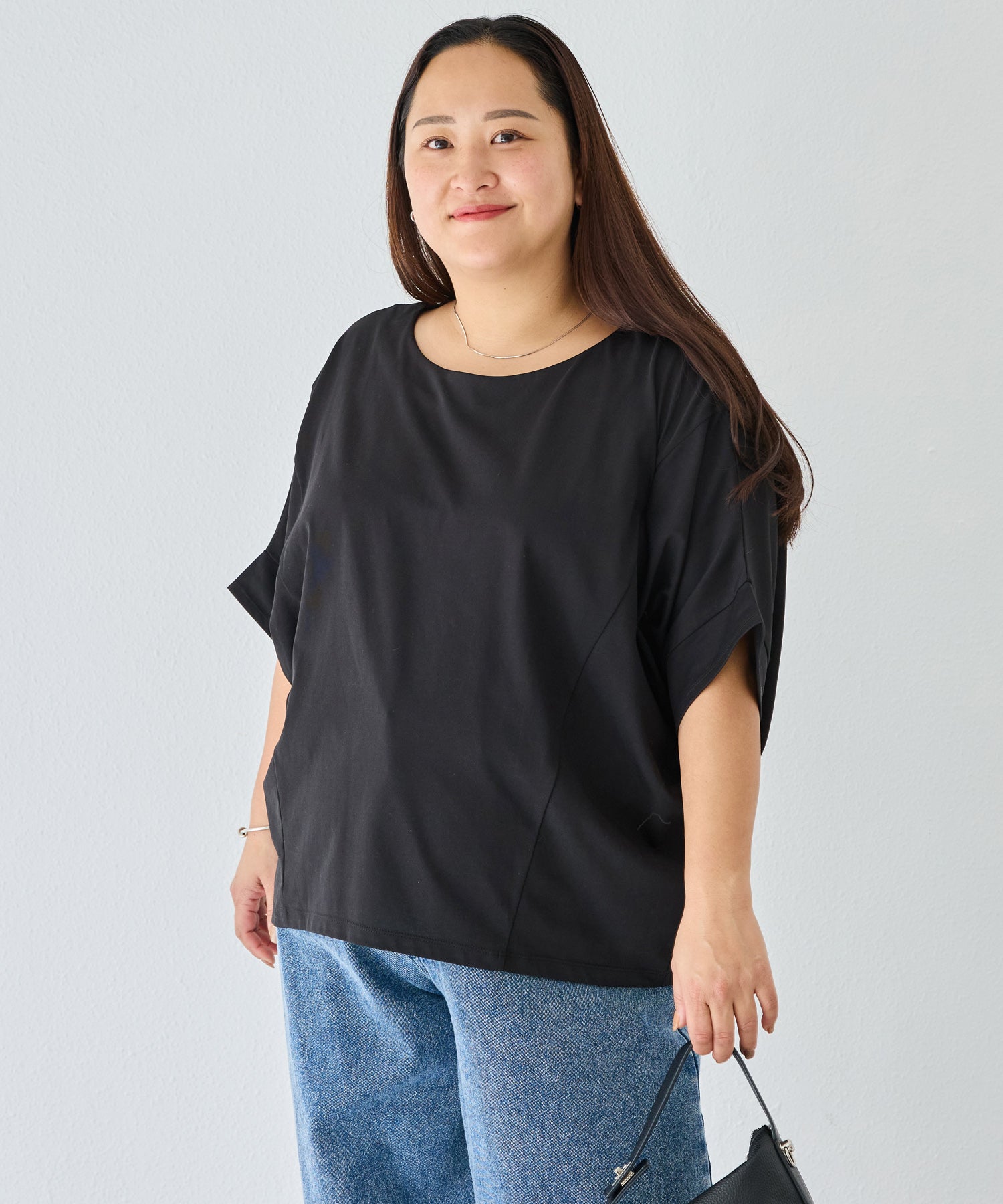 ブラック　model:161cm 着用サイズ:3L