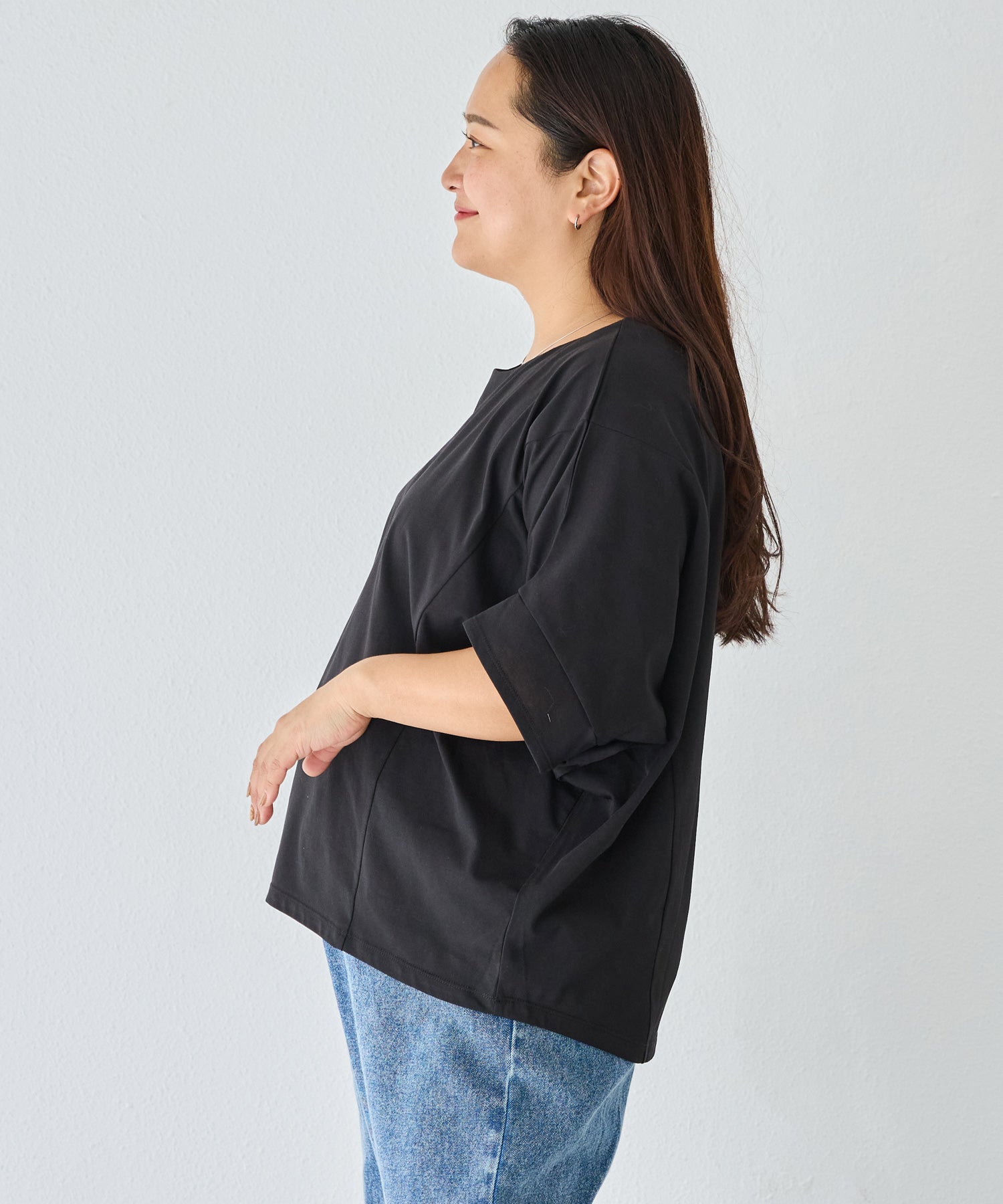 ブラック　model:161cm 着用サイズ:3L
