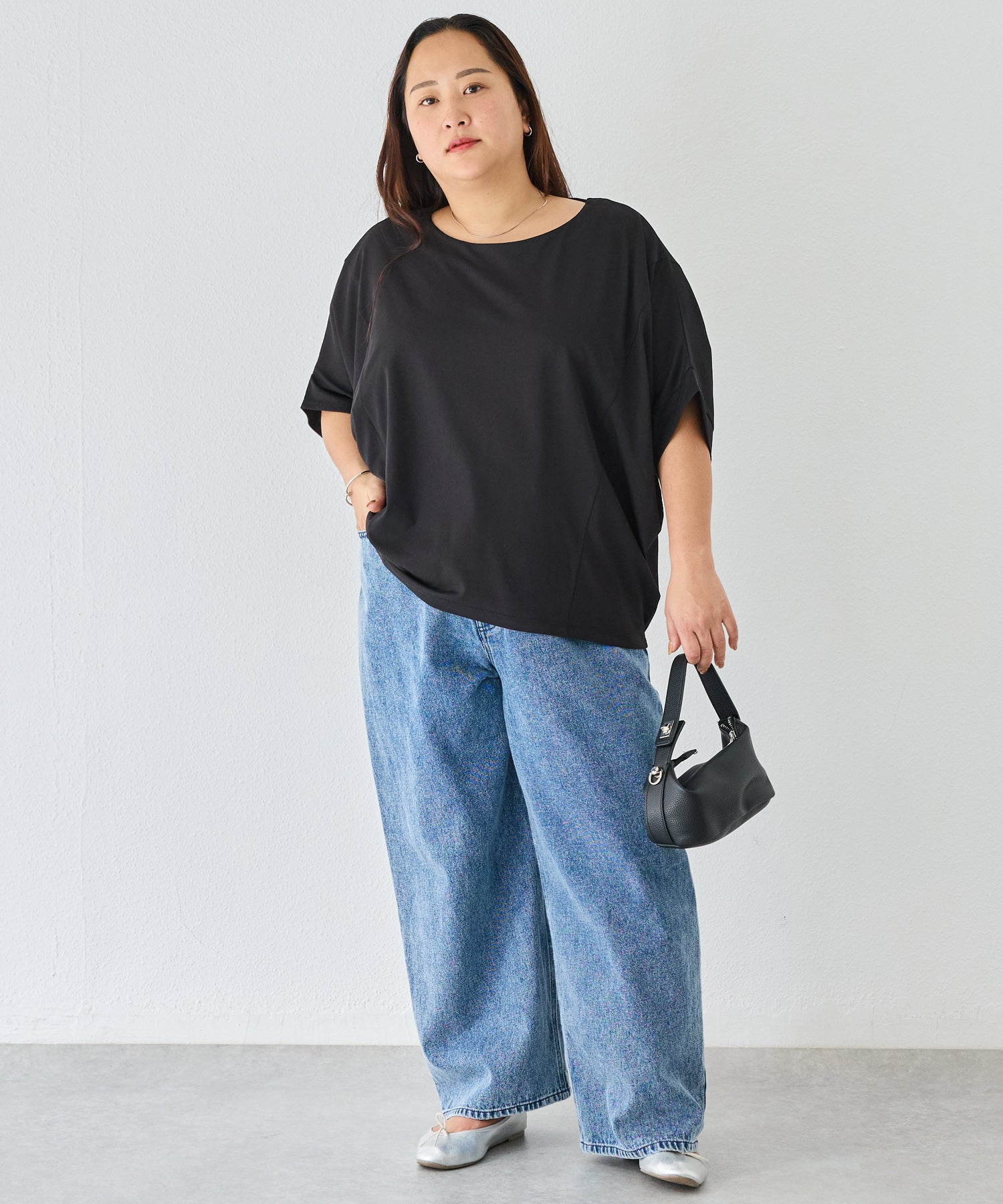 ブラック　model:161cm 着用サイズ:3L