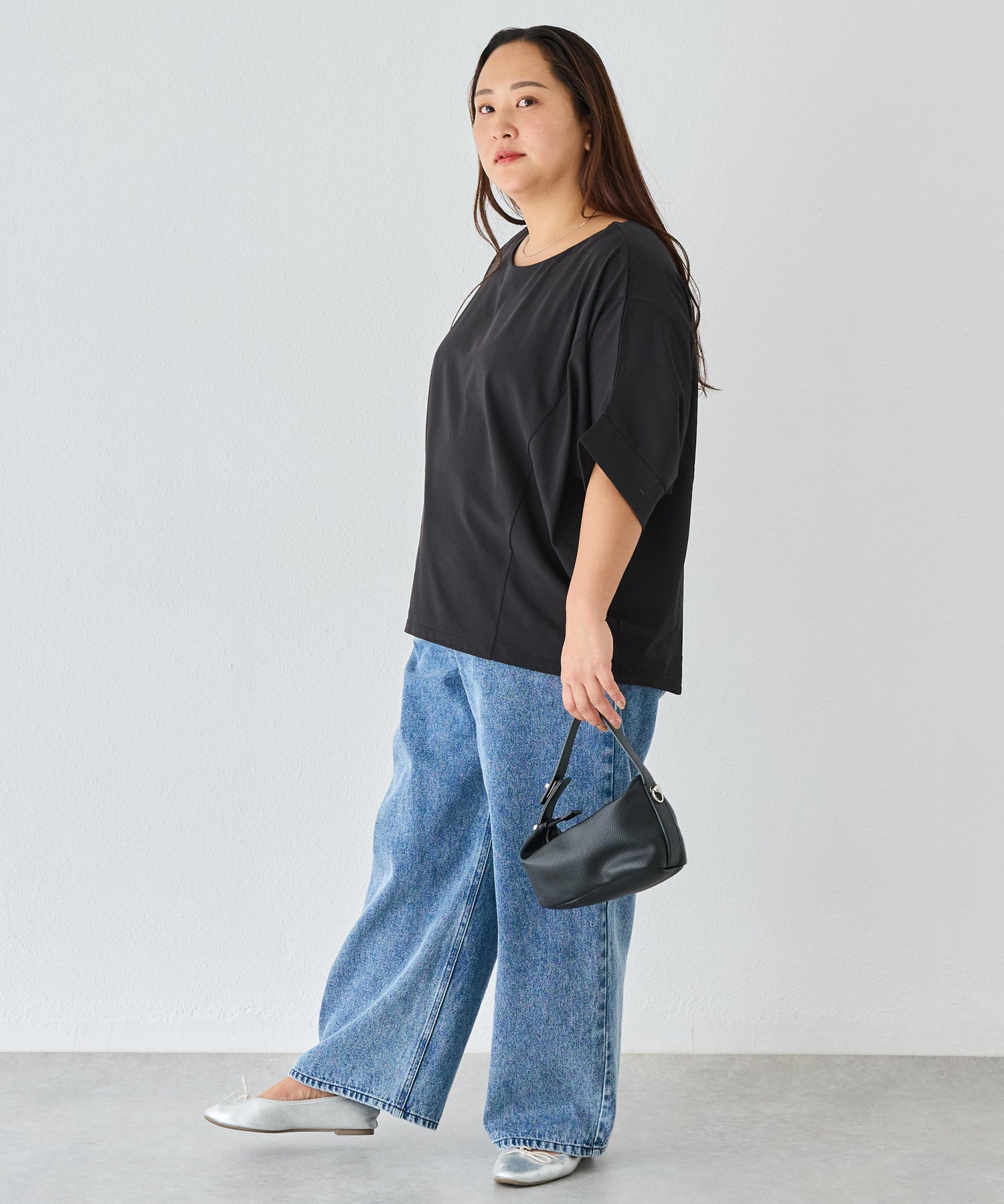 ブラック　model:161cm 着用サイズ:3L