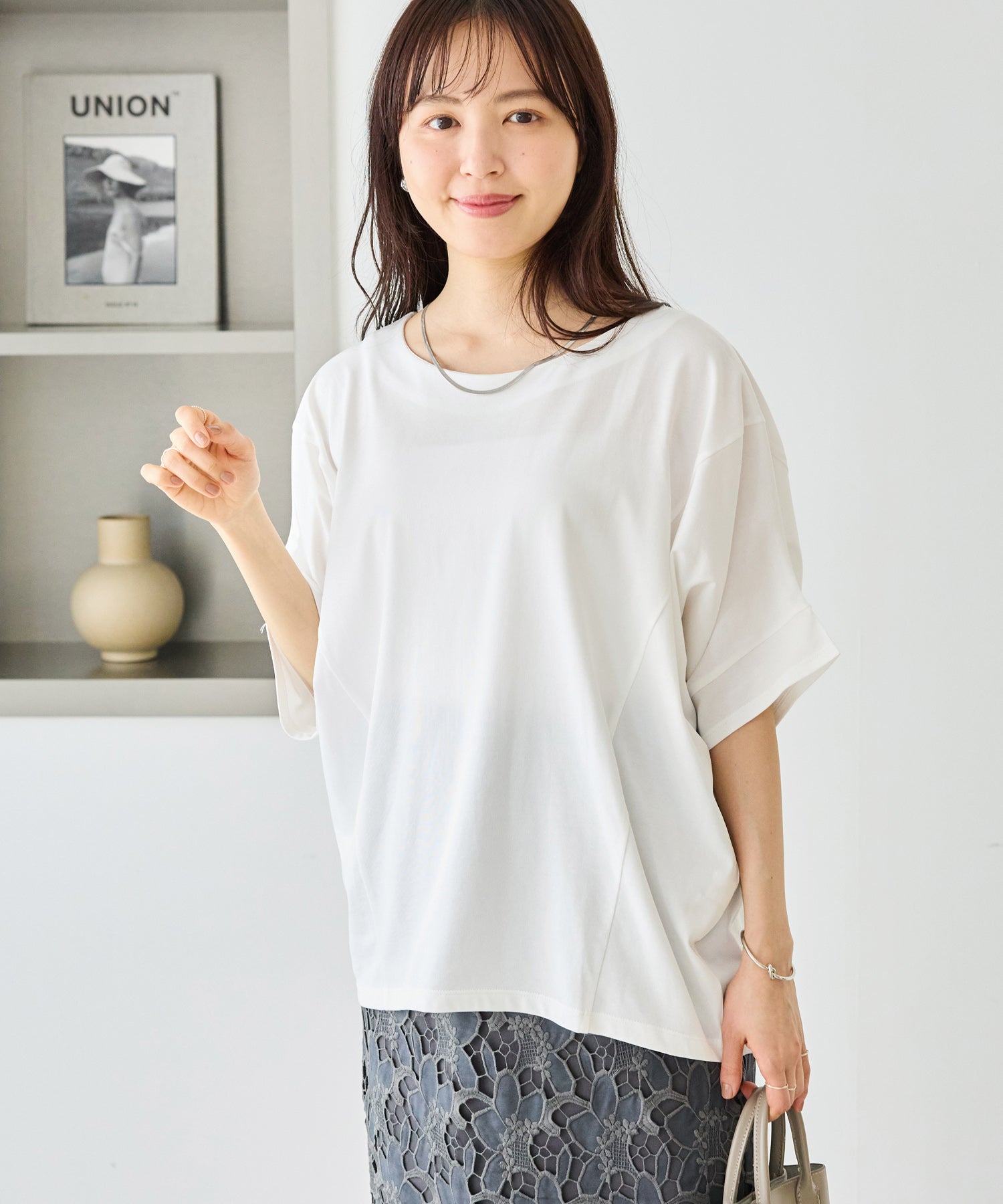 オフホワイト　model:163cm 着用サイズ:M