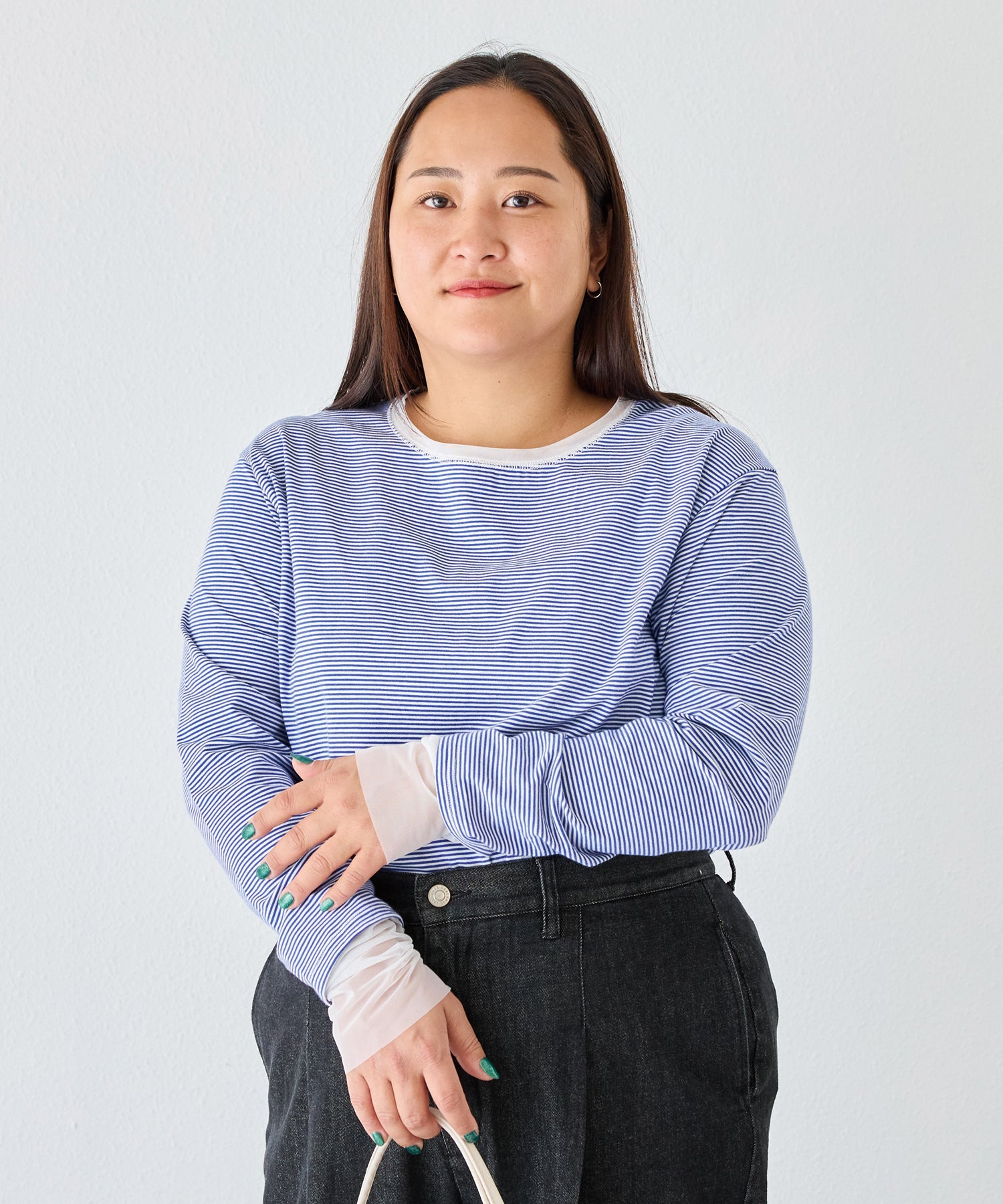 ブルー　model:161cm 着用サイズ:3L