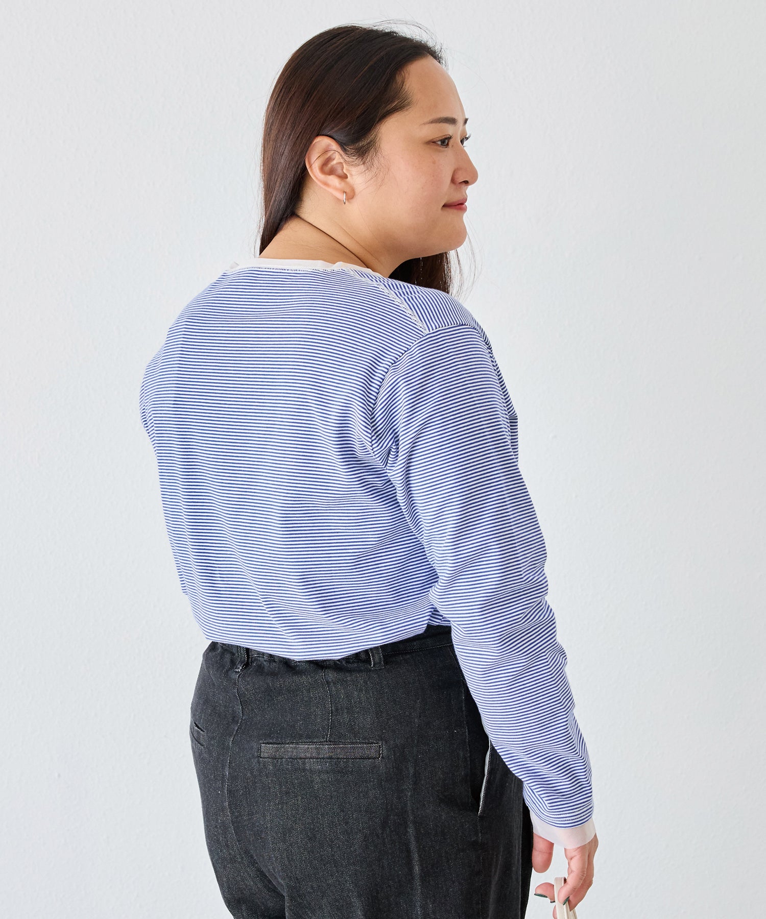 ブルー　model:161cm 着用サイズ:3L