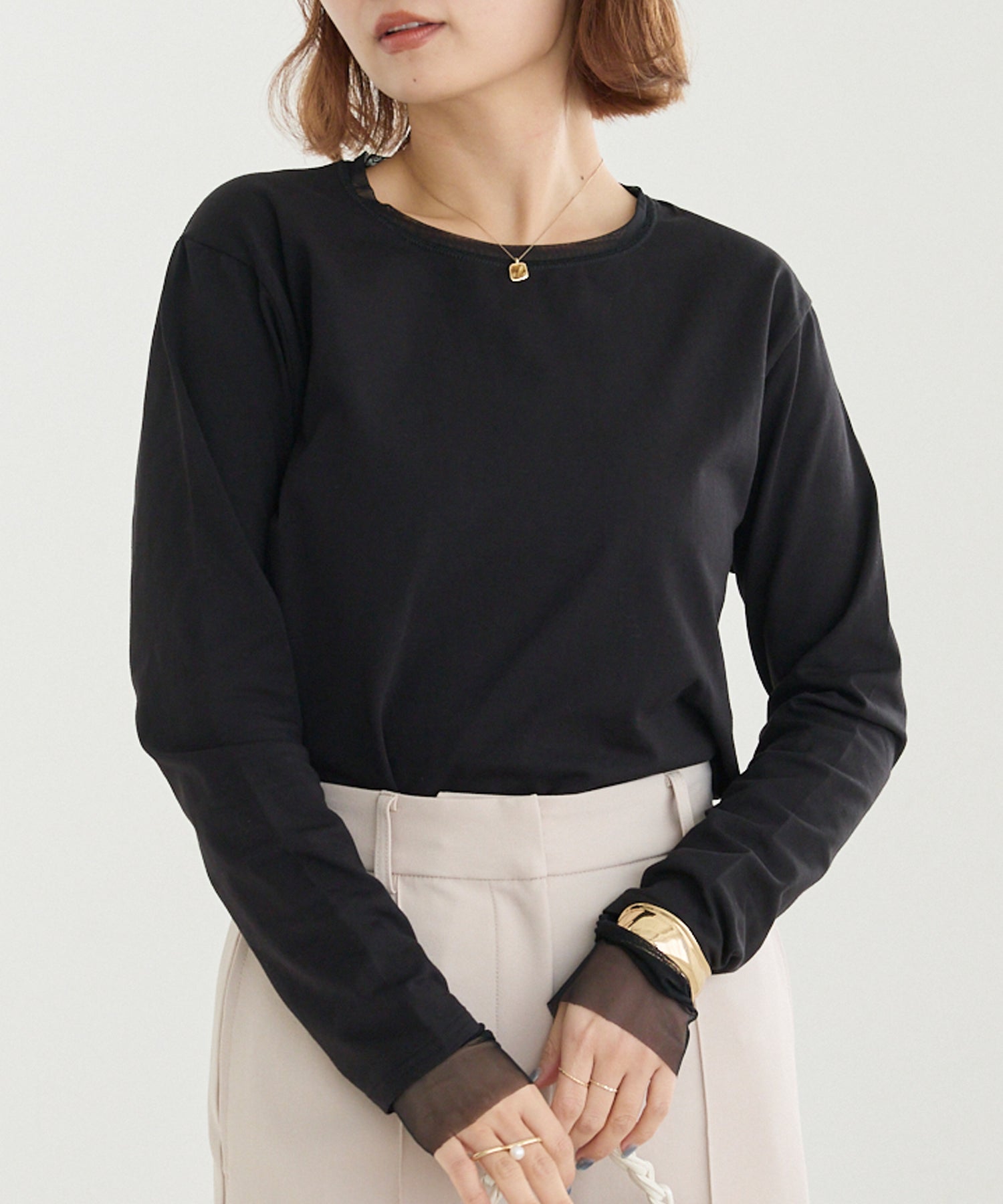 ブラック　model:156cm 着用サイズ:M