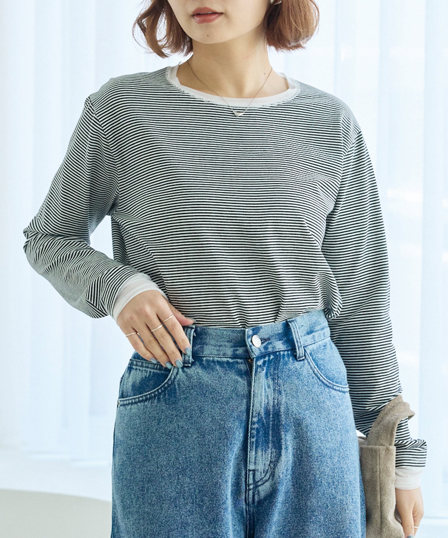 ブラックボーダー　model:156cm 着用サイズ:M