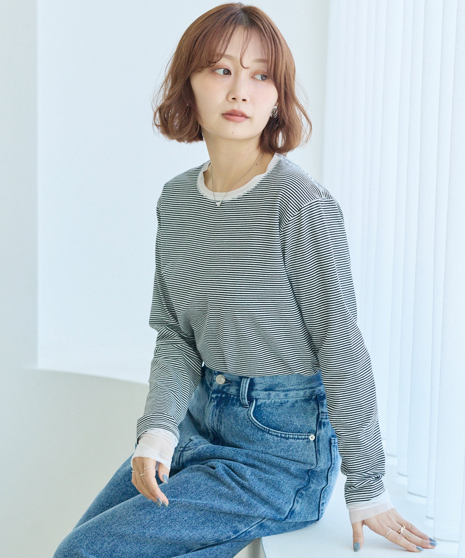 ブラックボーダー　model:156cm 着用サイズ:M