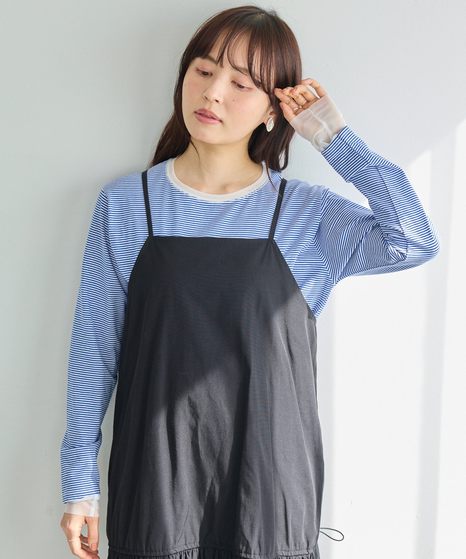 ブルー　model:162cm 着用サイズ:M