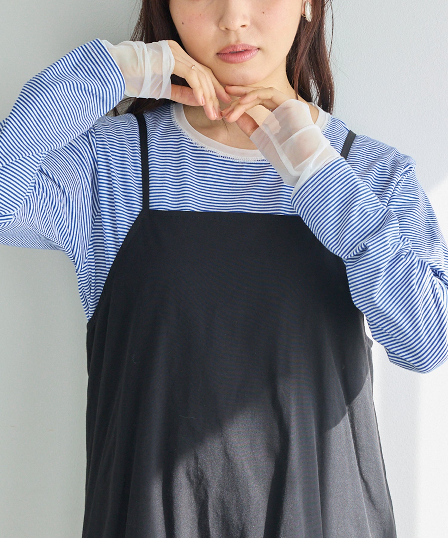 ブルー　model:162cm 着用サイズ:M