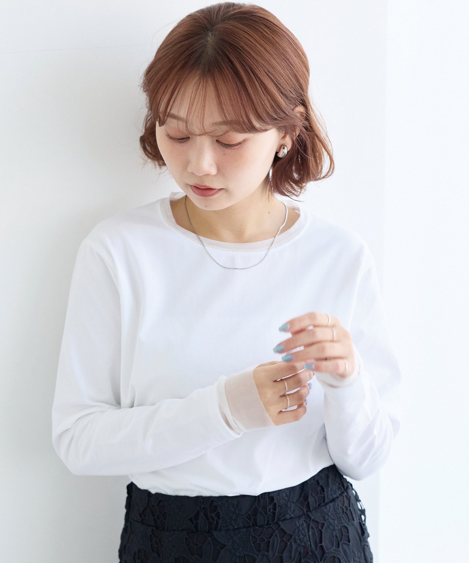 オフホワイト　model:156cm 着用サイズ:M