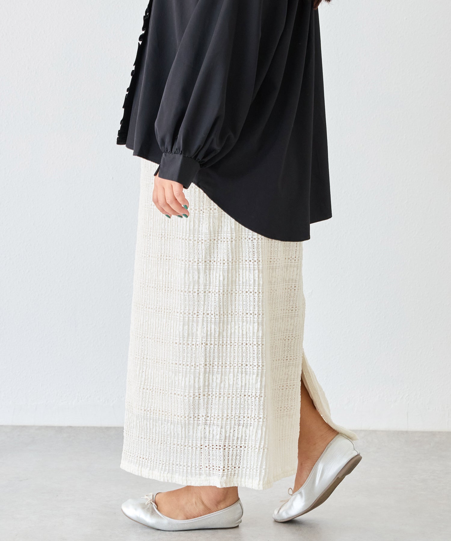 アイボリー　model:161cm 着用サイズ:3L