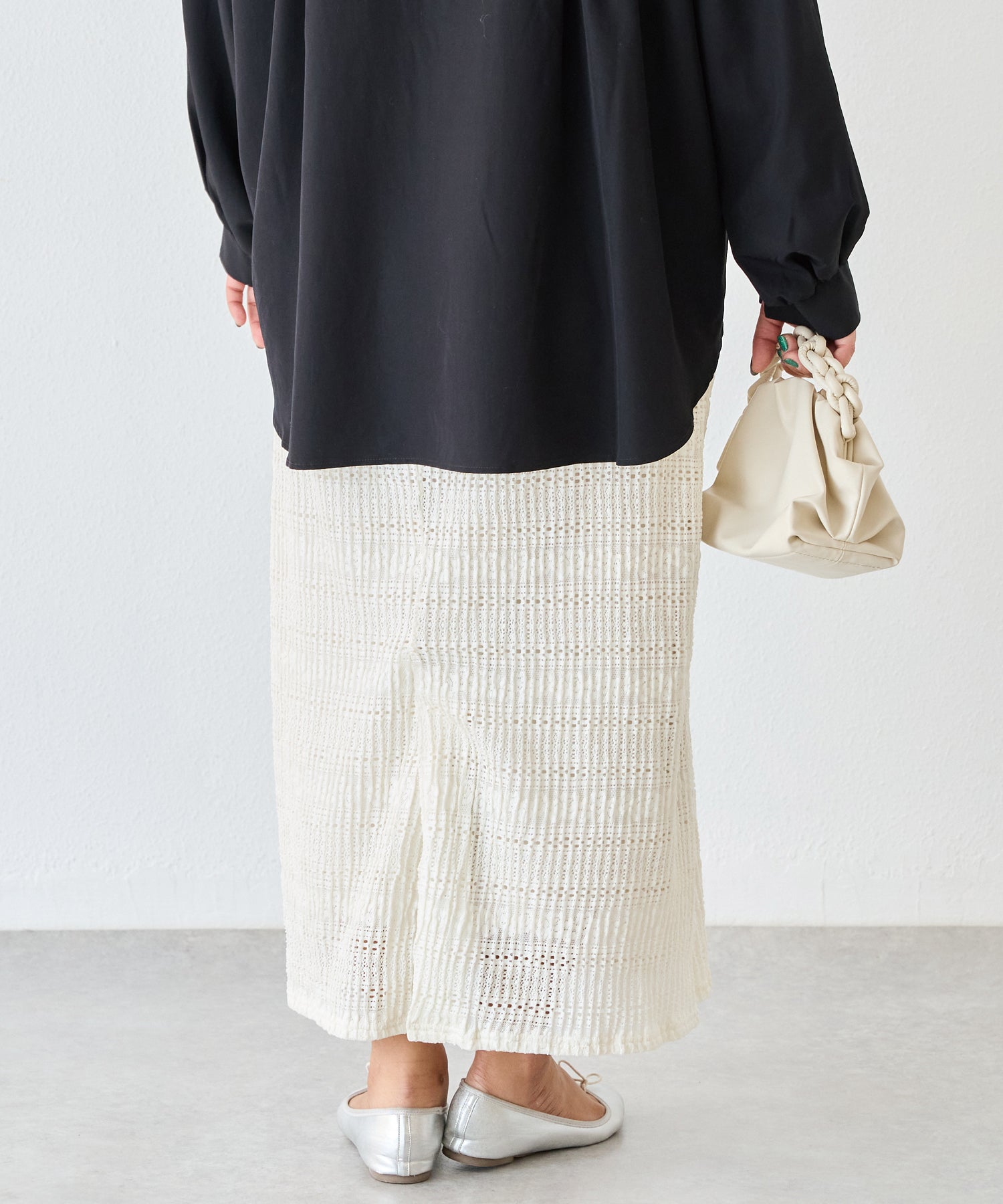 アイボリー　model:161cm 着用サイズ:3L