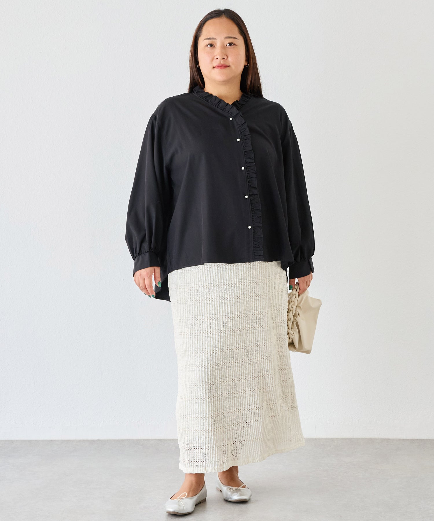 アイボリー　model:161cm 着用サイズ:3L