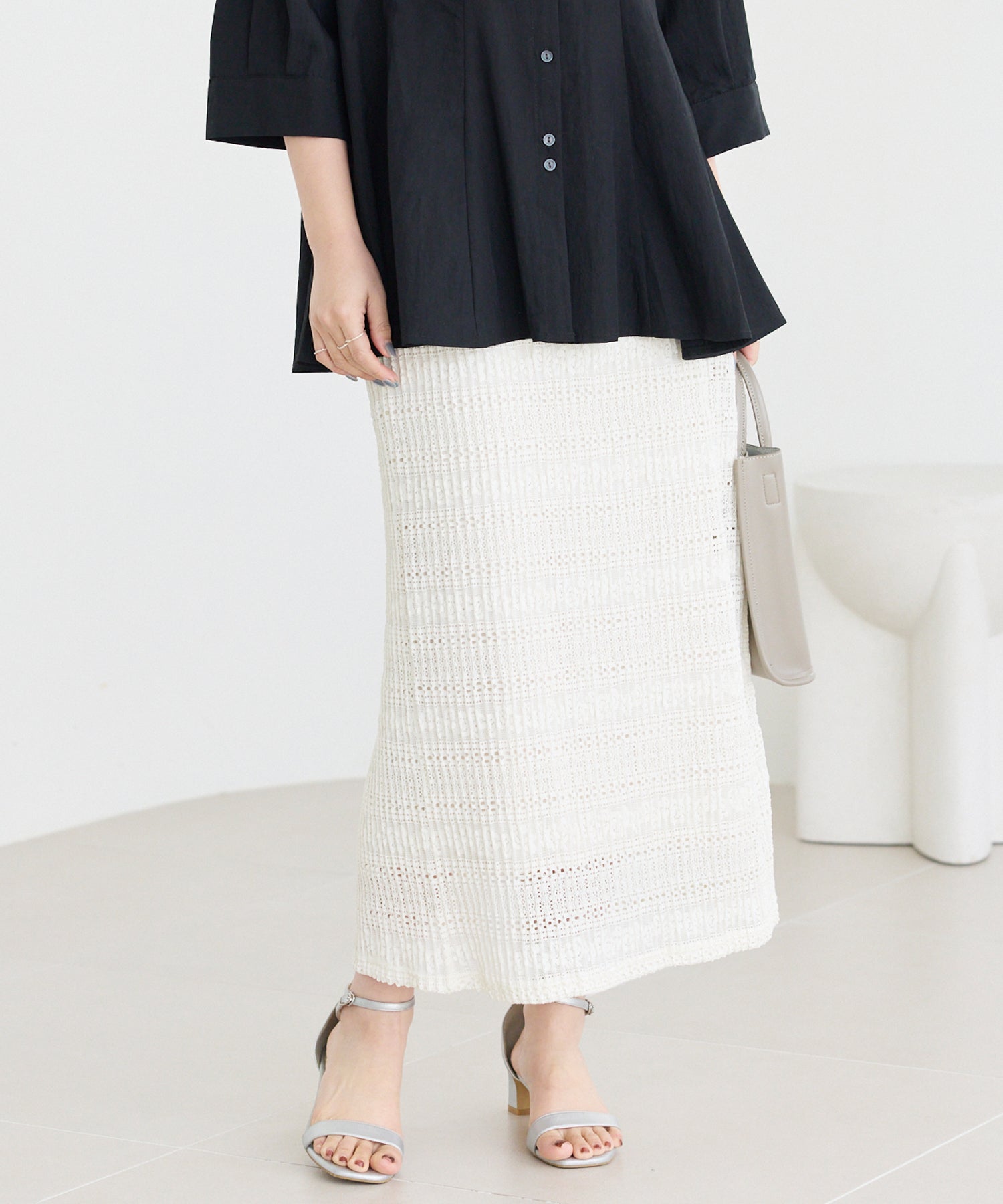 アイボリー　model:156cm 着用サイズ:M