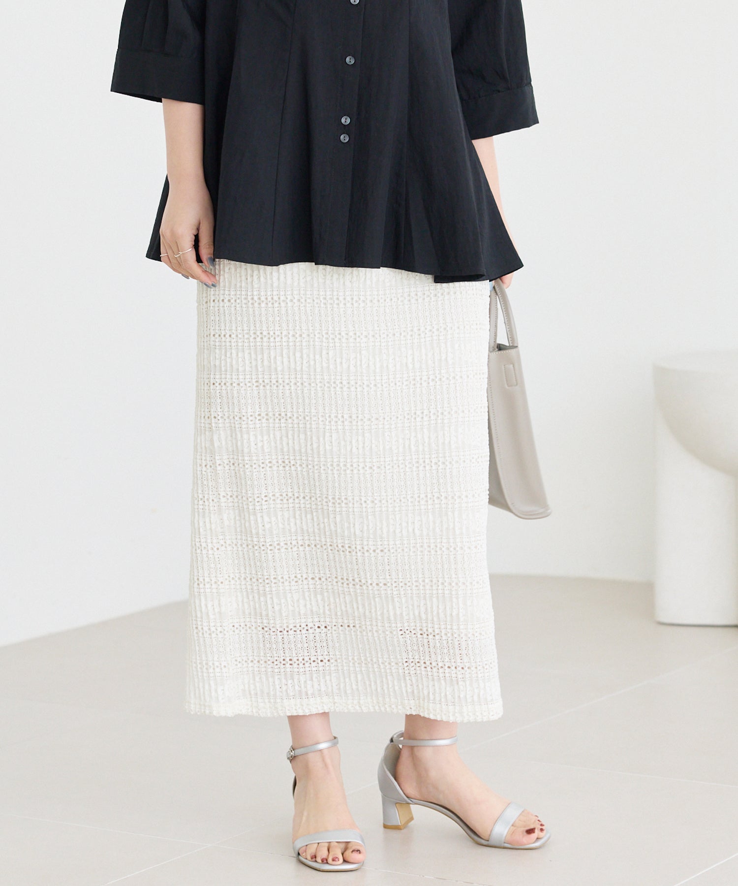 アイボリー　model:156cm 着用サイズ:M