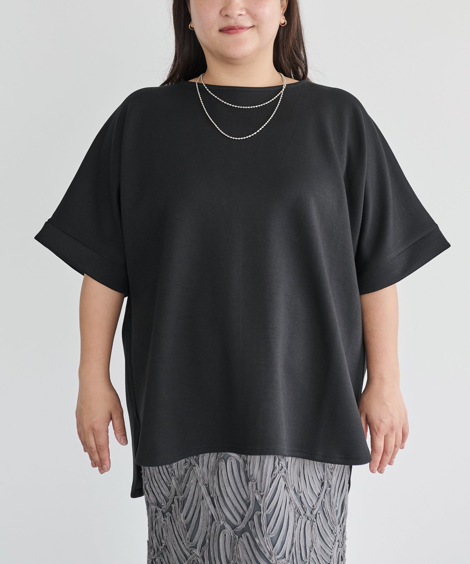 フロント　model:161cm 着用サイズ:3L