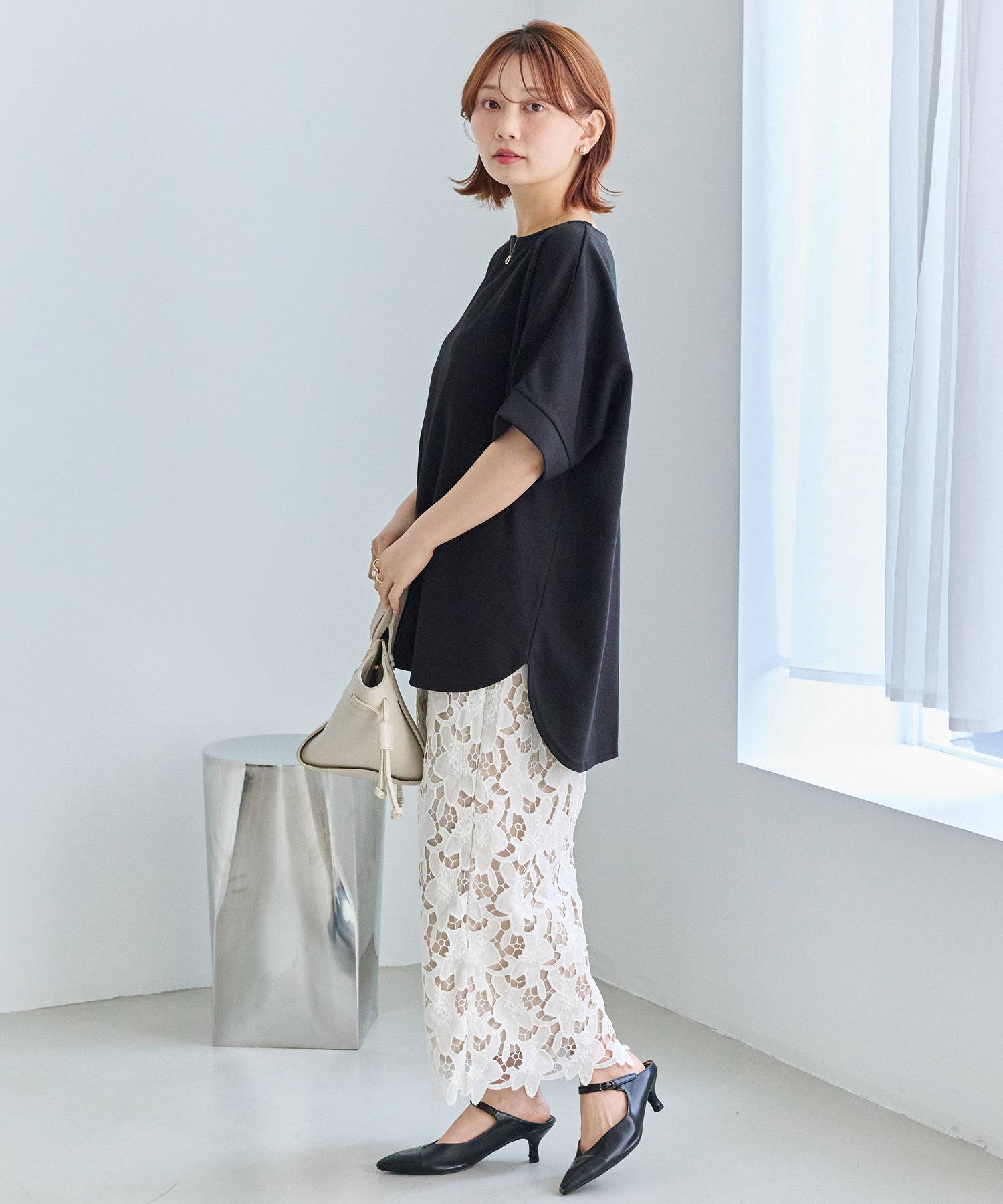 バックパールポンチプルオーバー