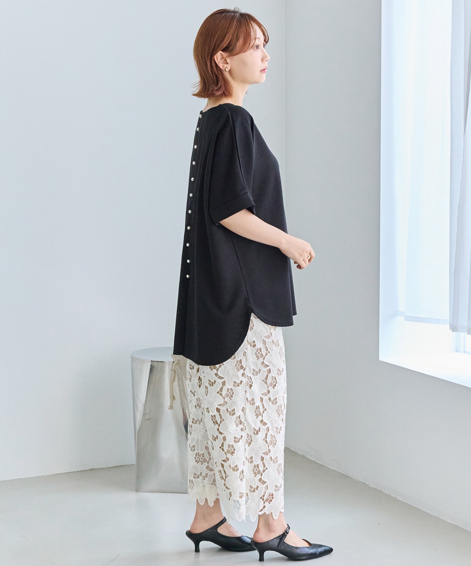 バックパールポンチプルオーバー