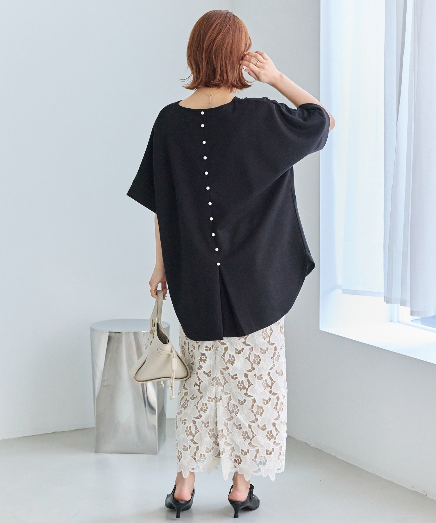 バックパールポンチプルオーバー