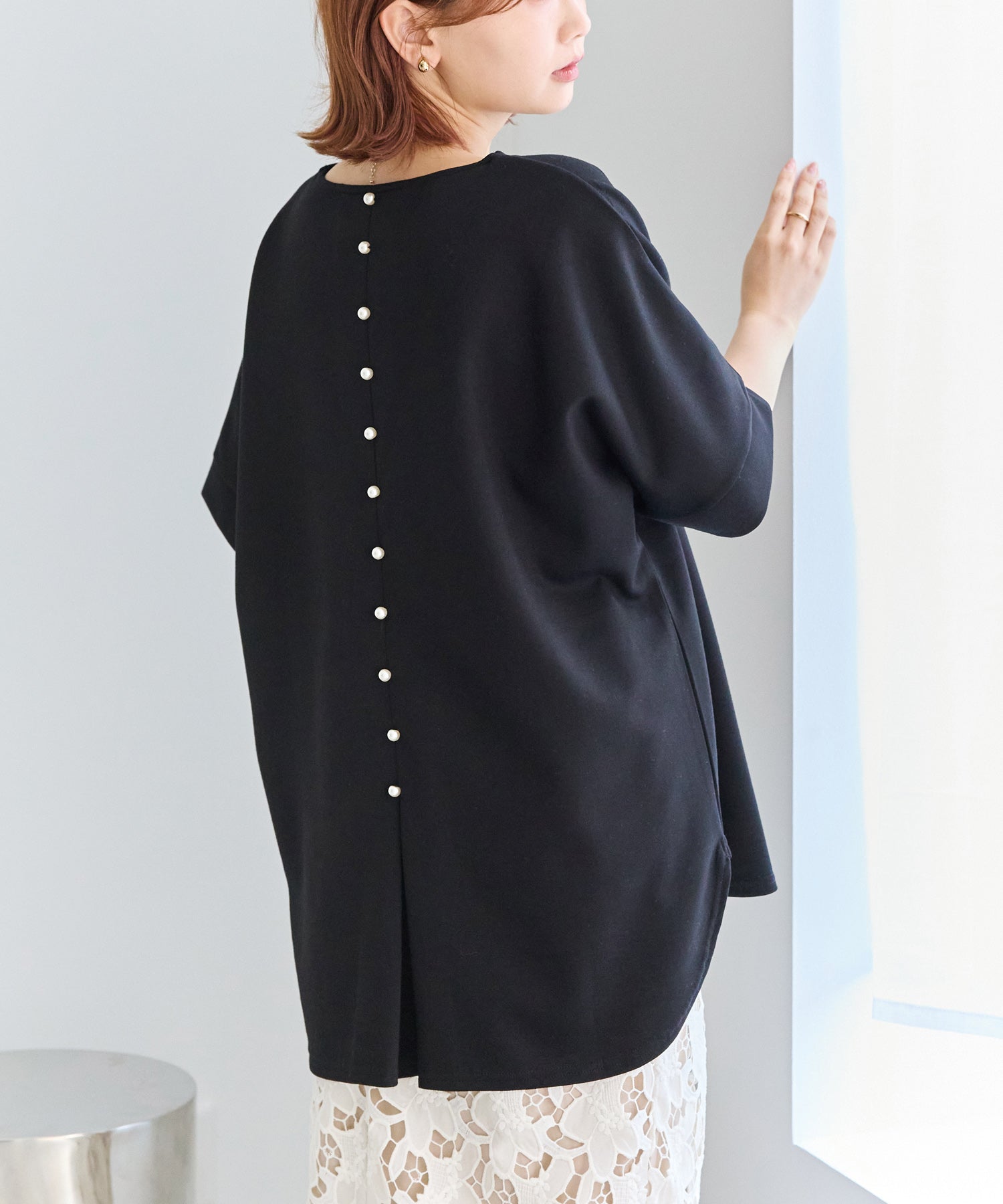 バックパールポンチプルオーバー