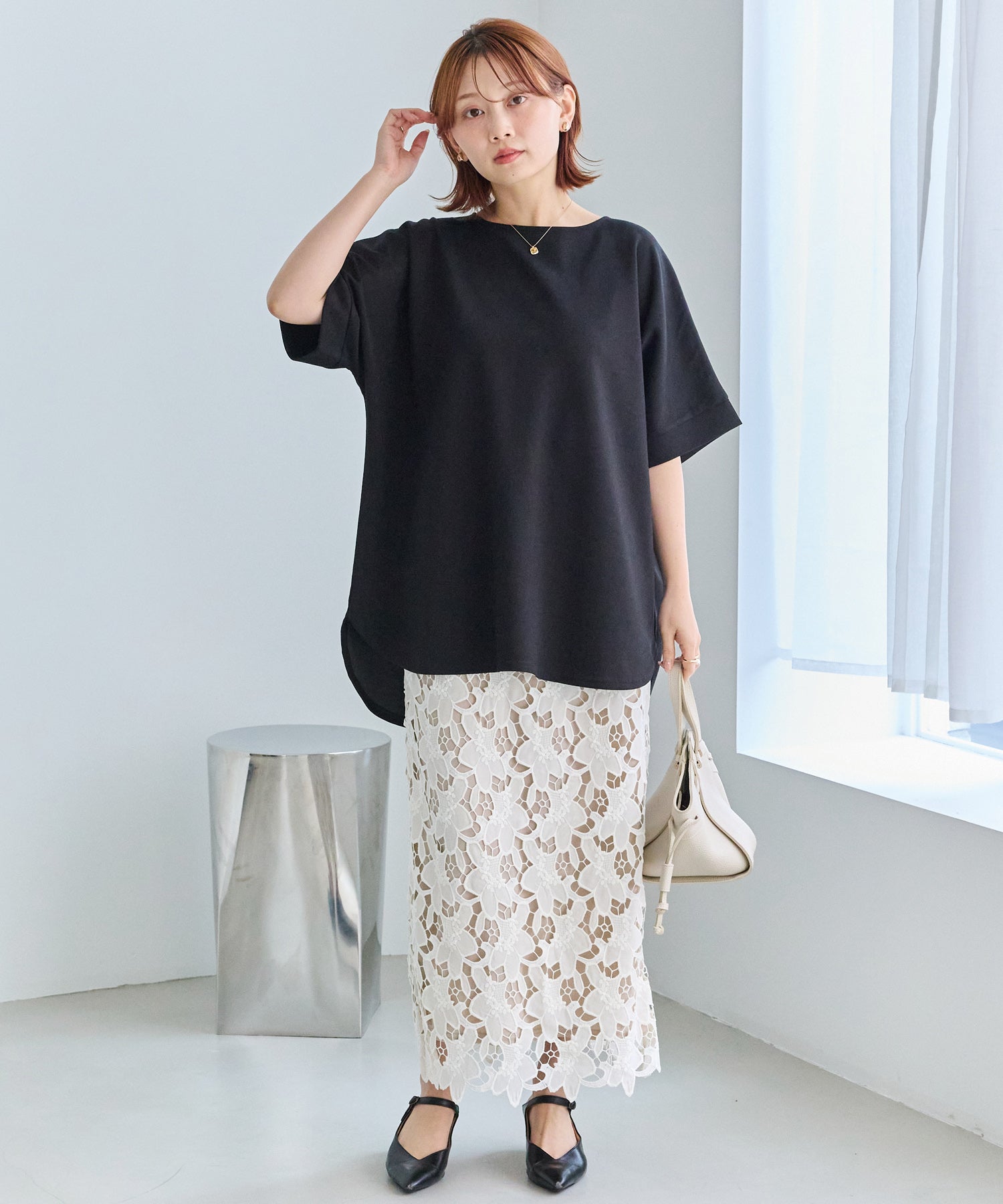 バックパールポンチプルオーバー