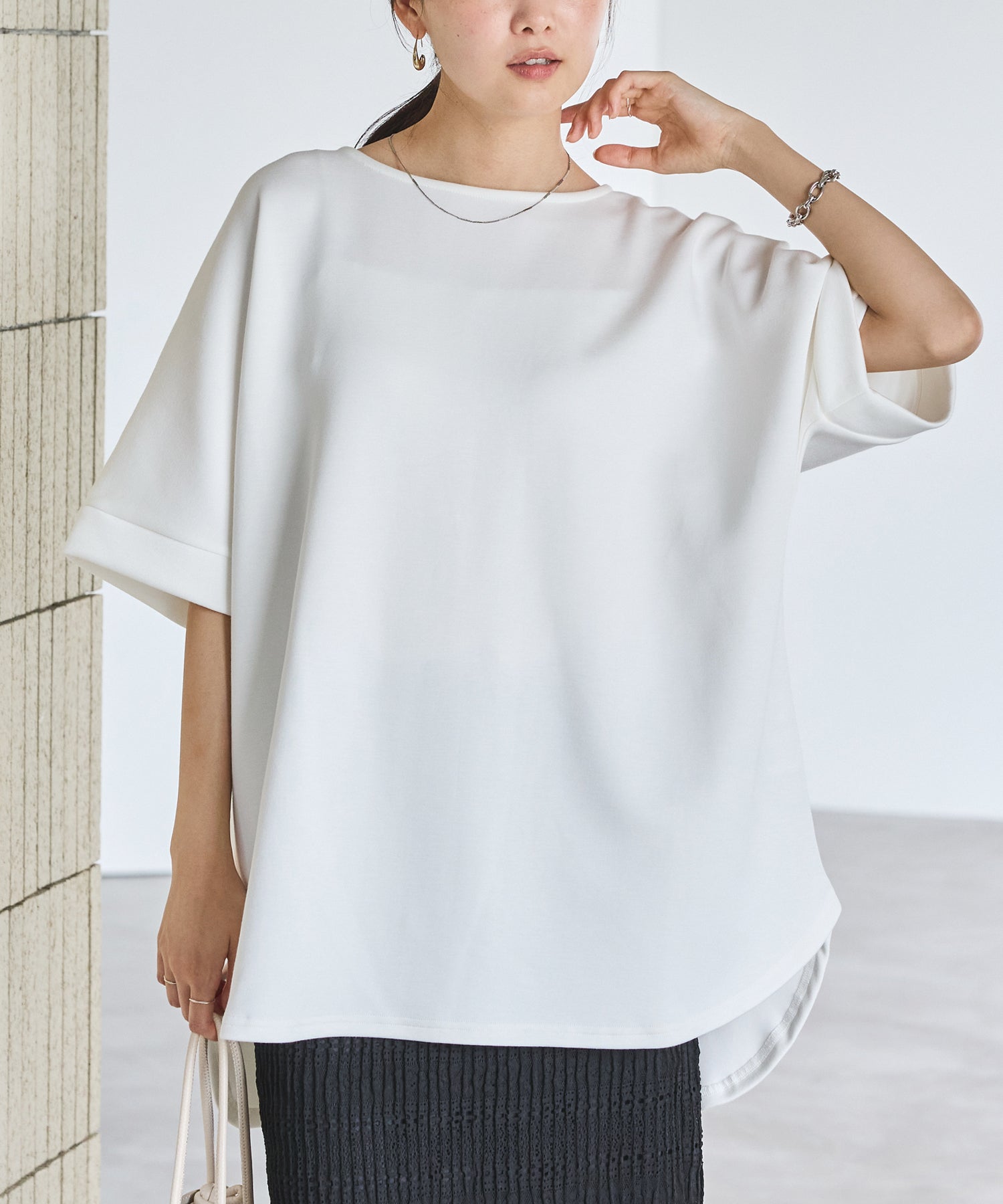 バックパールポンチプルオーバー