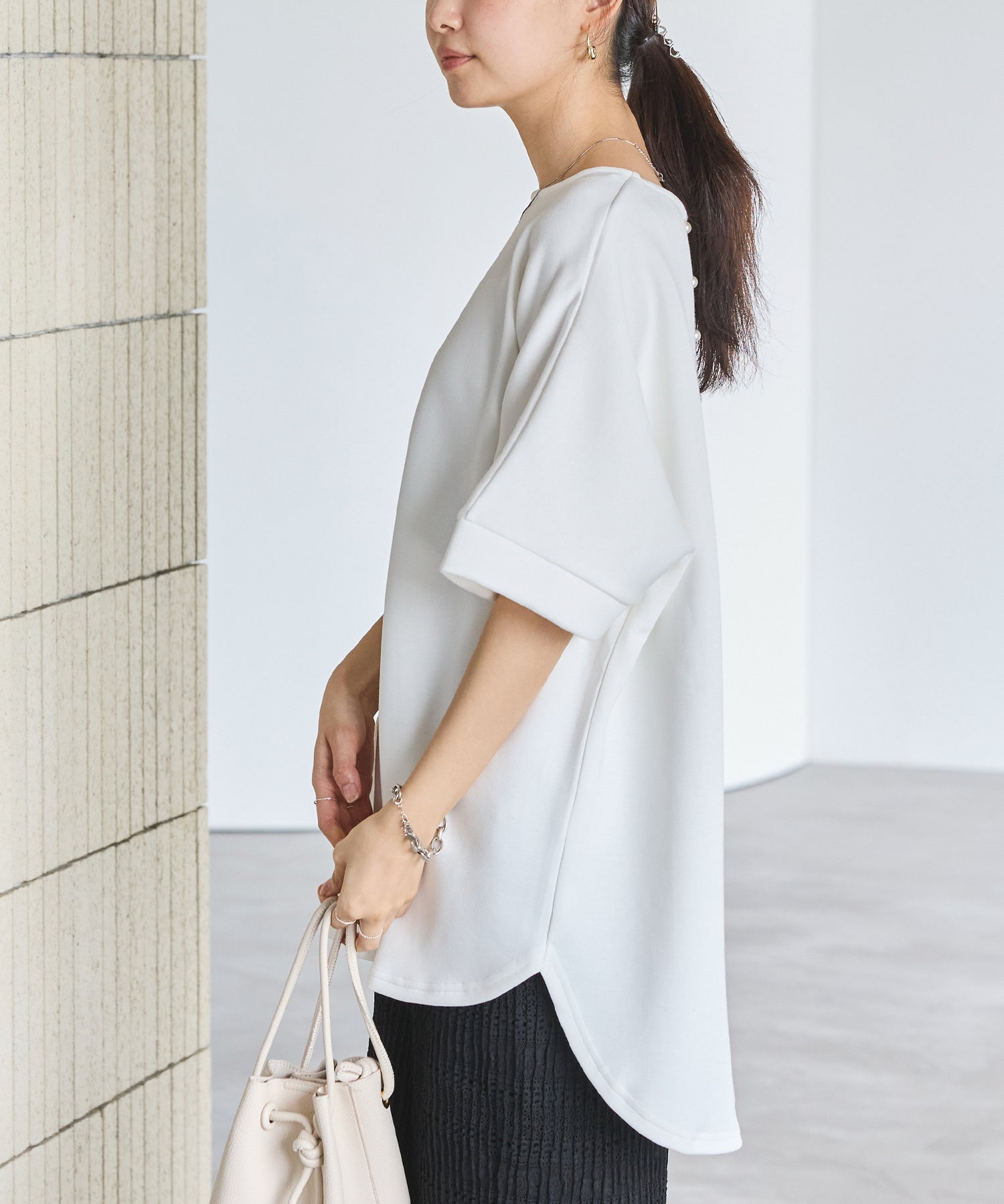 バックパールポンチプルオーバー