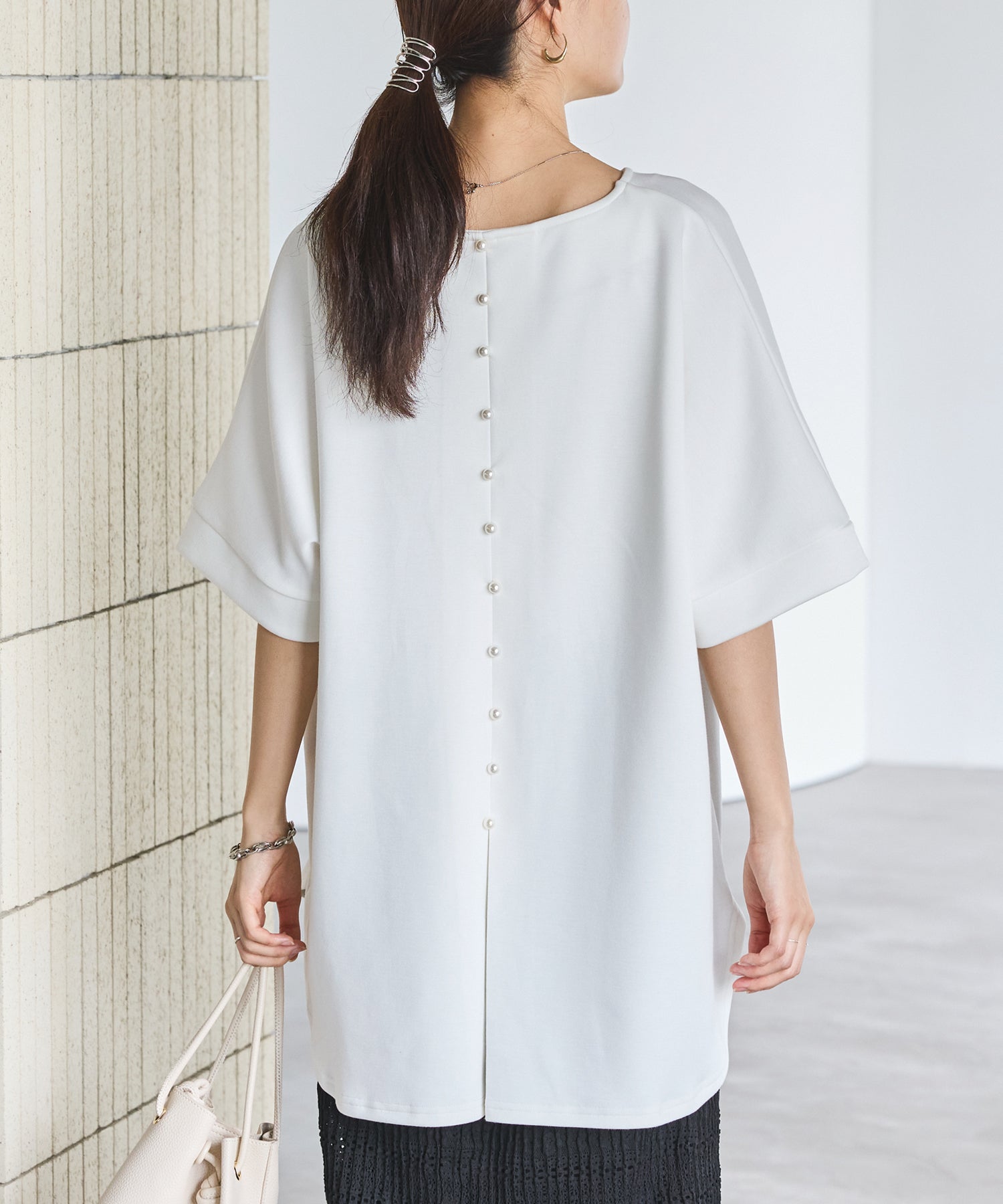 バックパールポンチプルオーバー