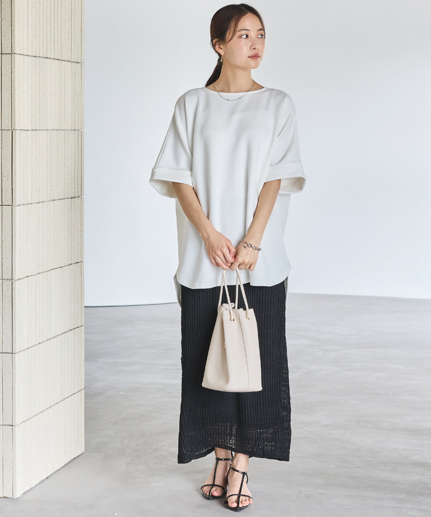 バックパールポンチプルオーバー