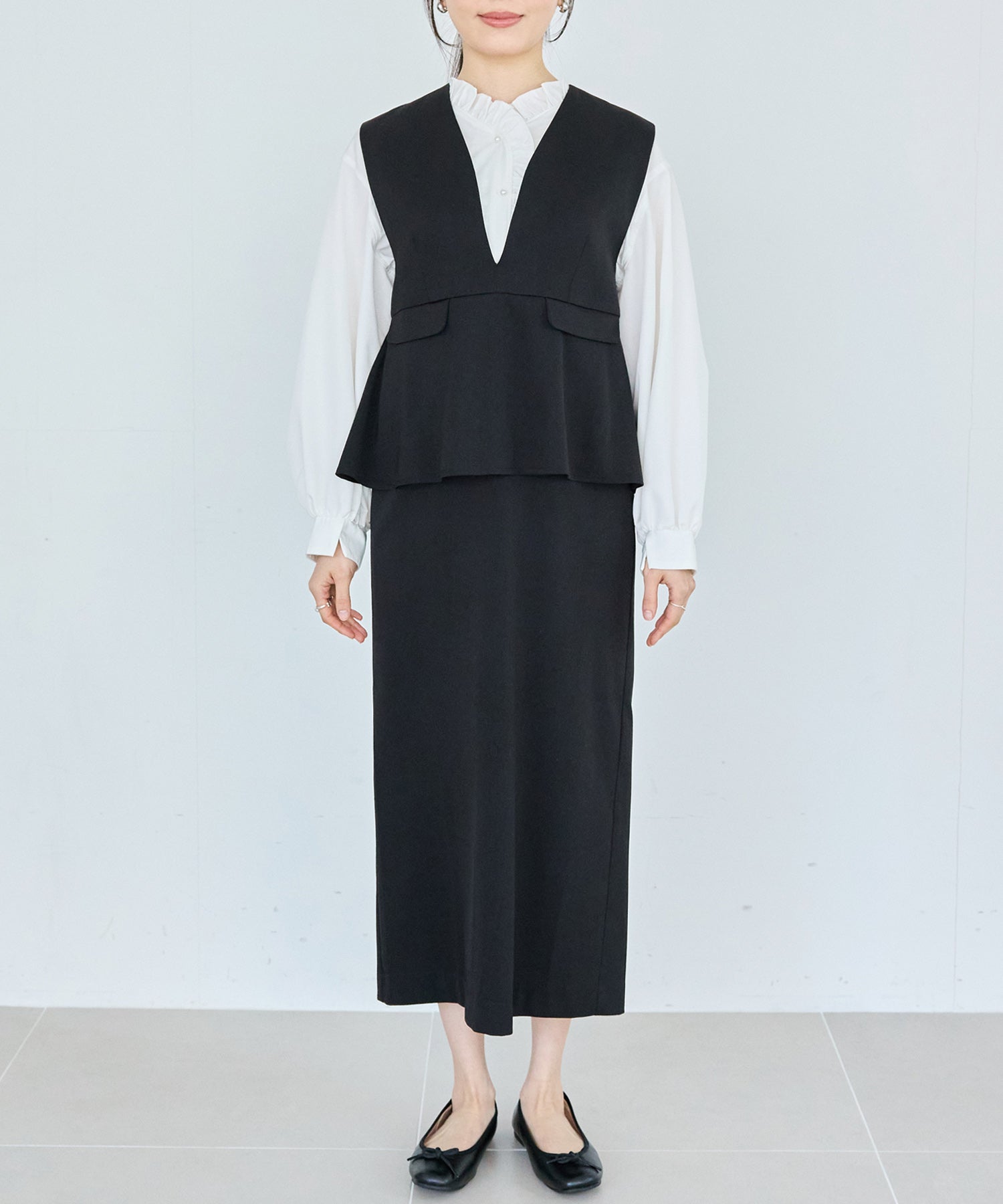 フロント　model:162cm 着用サイズ:M