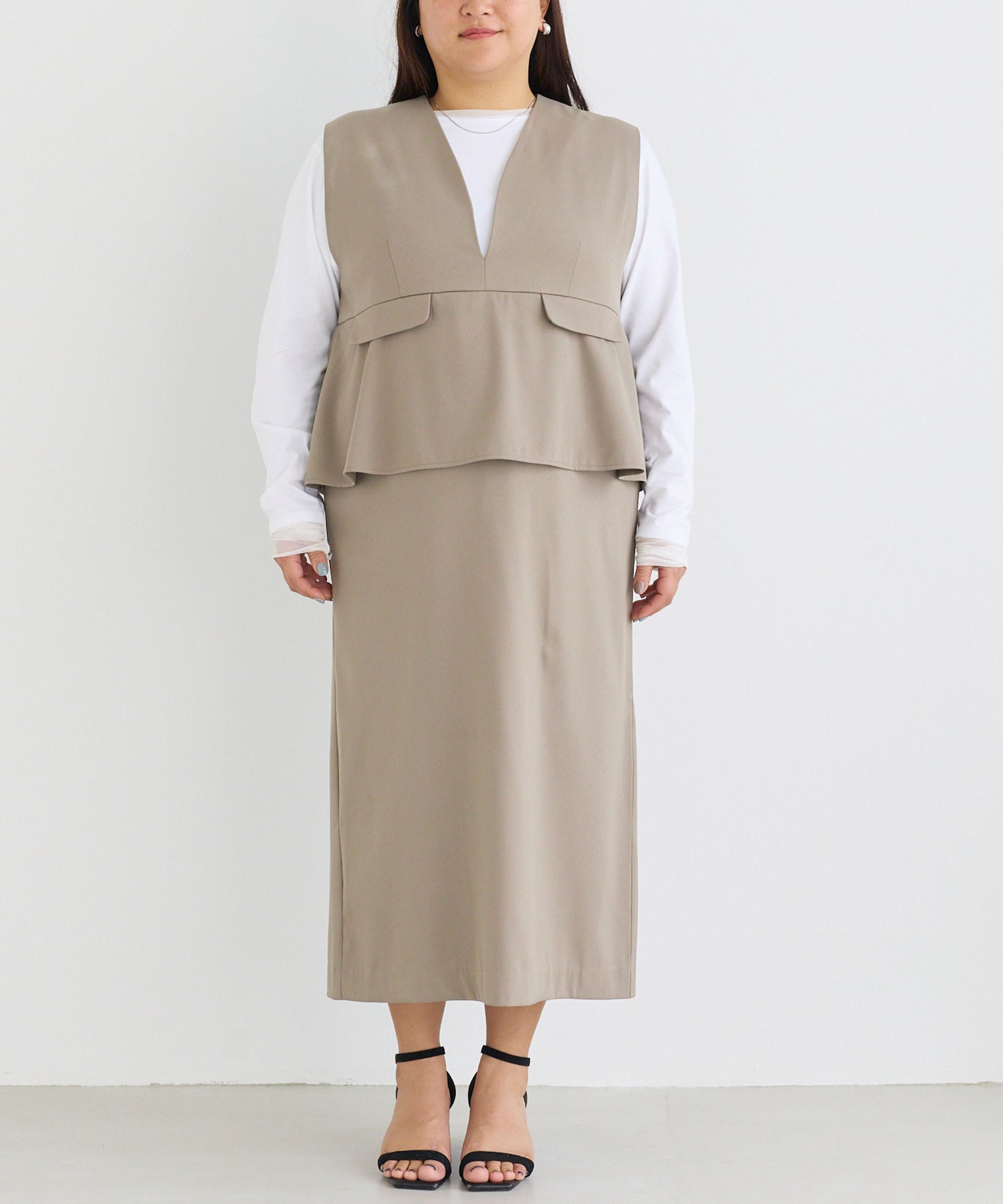フロント　model:161cm 着用サイズ:3L